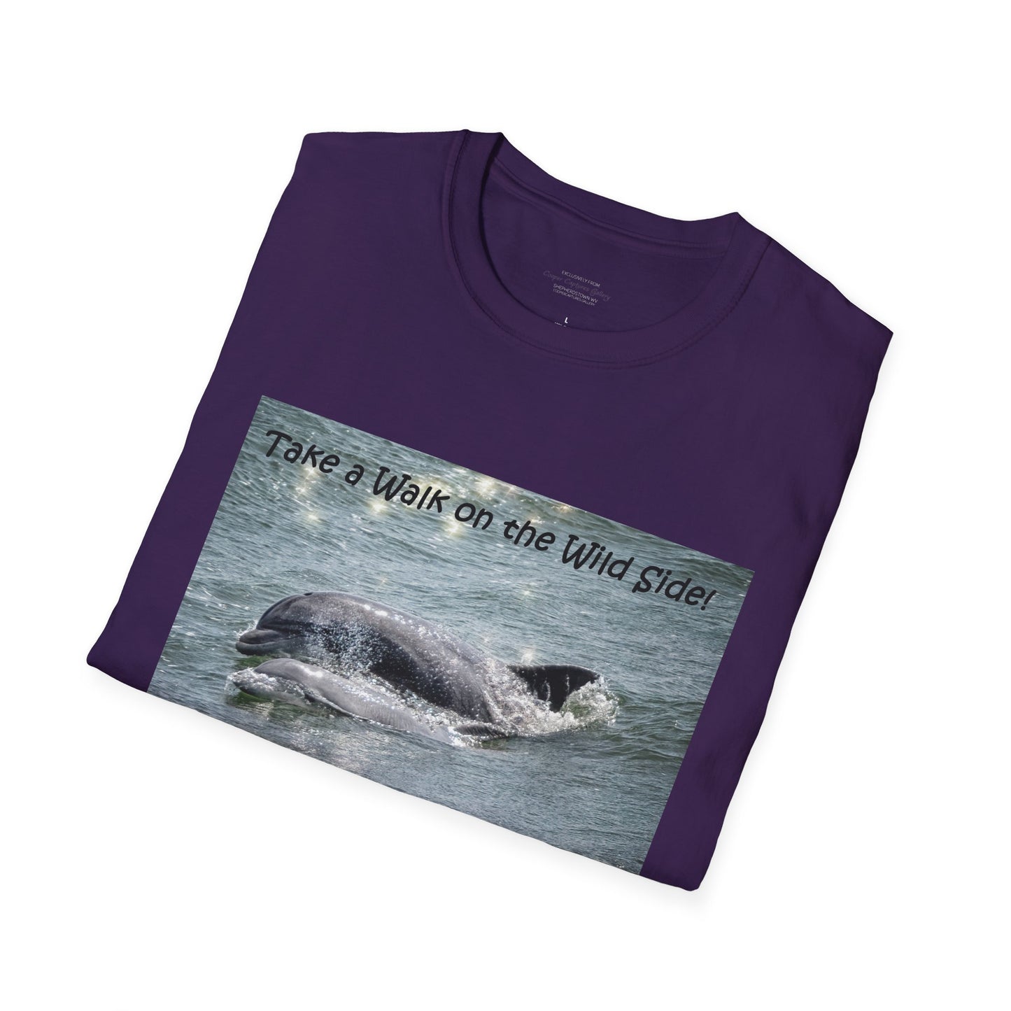 Playful dolphin and baby in the ocean - T-shirt