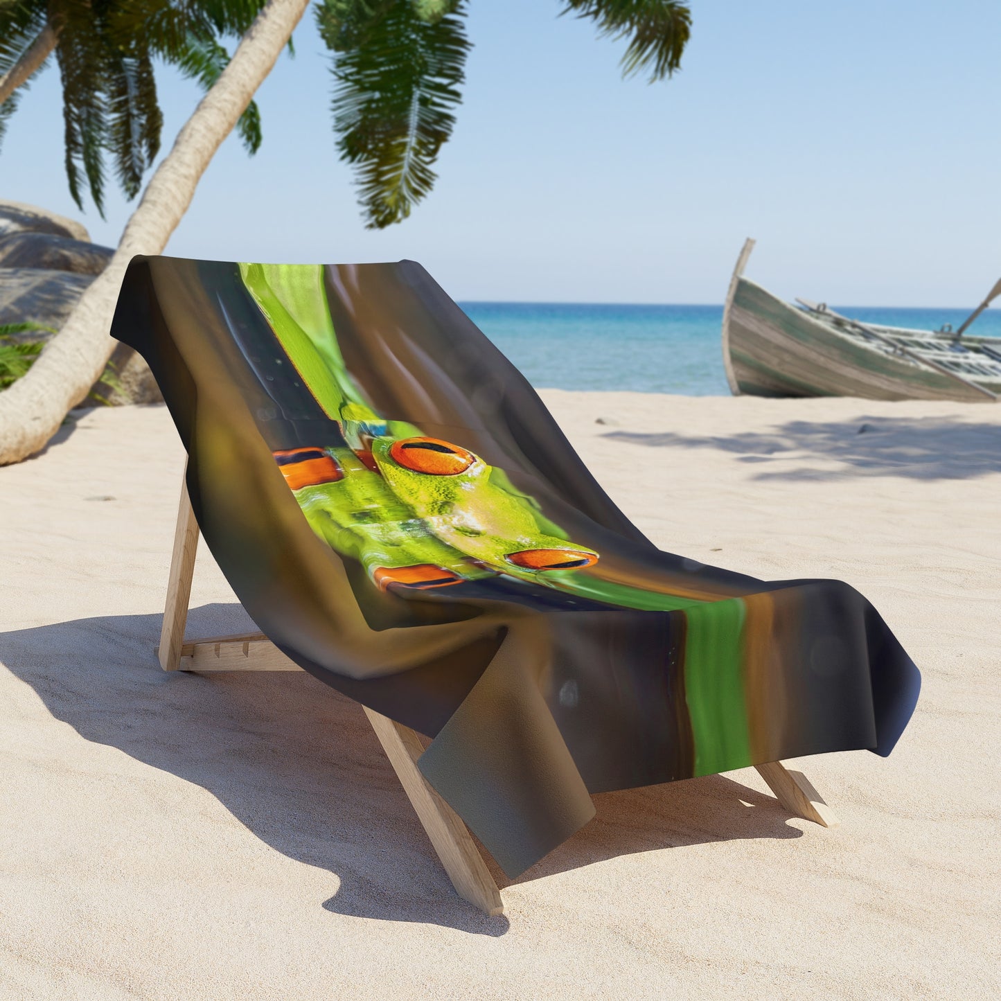 Costa Rican Red-eyed Tree Frog Beach Towel