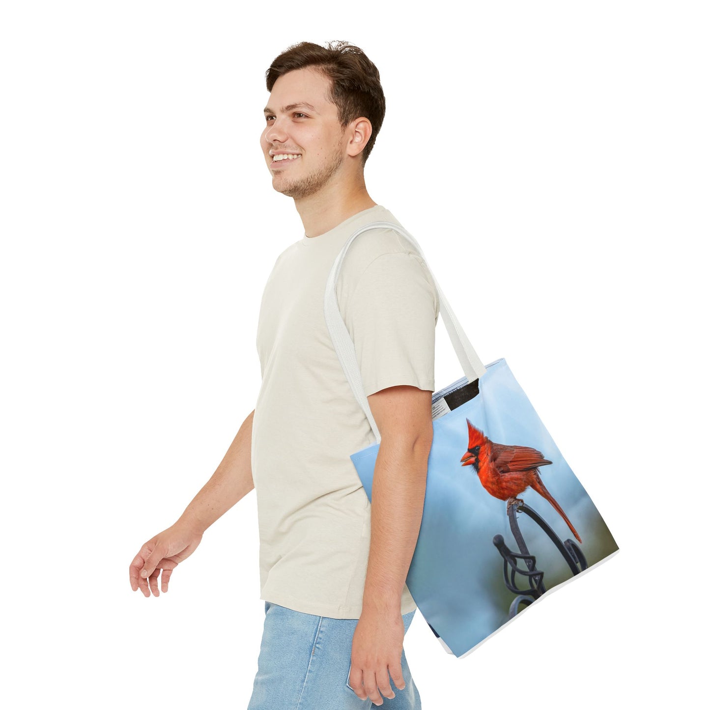 Cardinal Love Tote Bag - Nature-Inspired Eco-Friendly Carryall