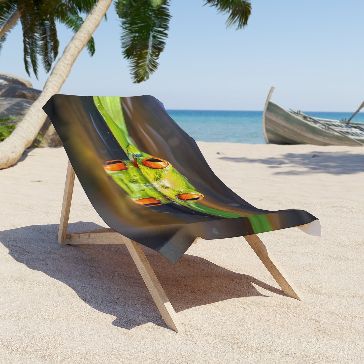 Costa Rican Red-eyed Tree Frog Beach Towel