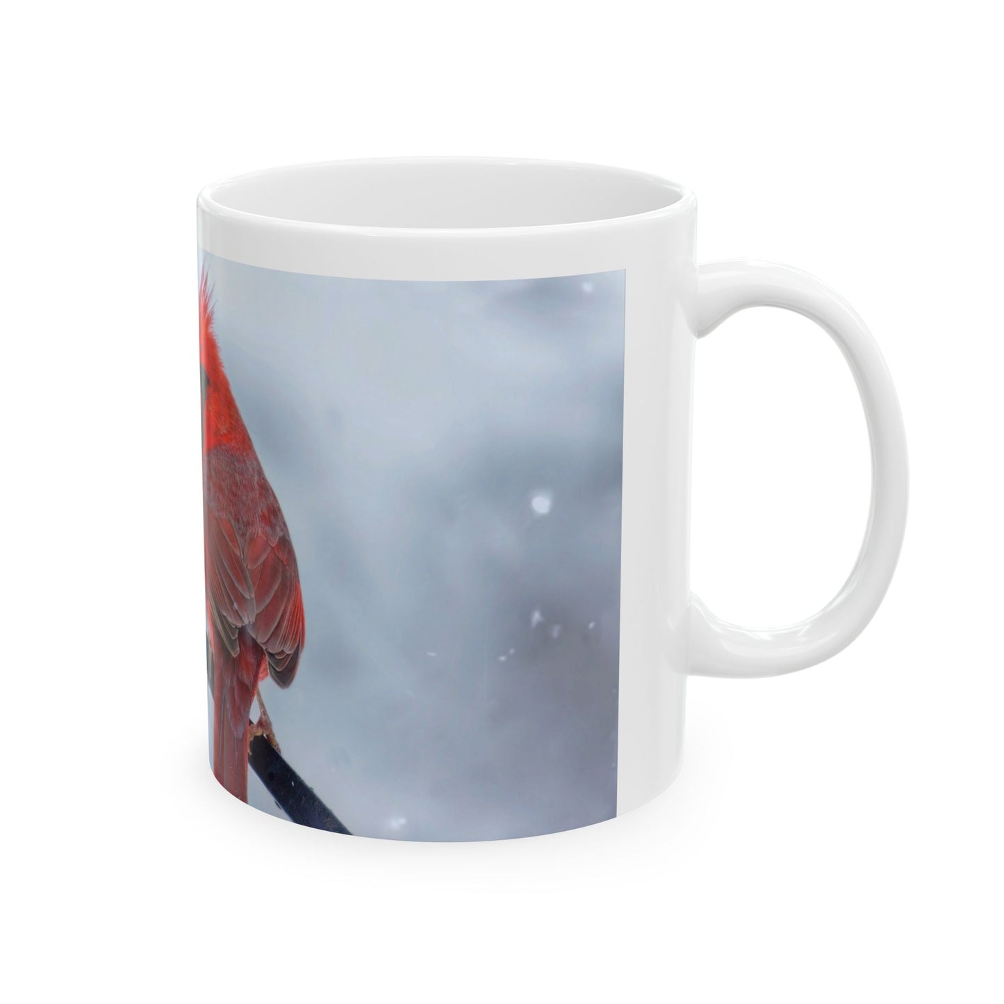 Cardinal Pair - White interior mug
