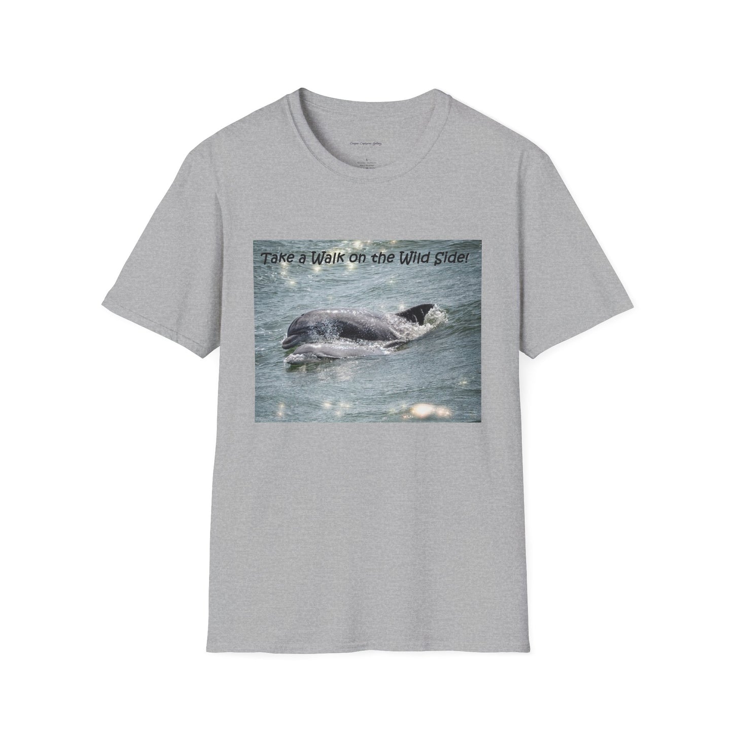 Playful dolphin and baby in the ocean - T-shirt