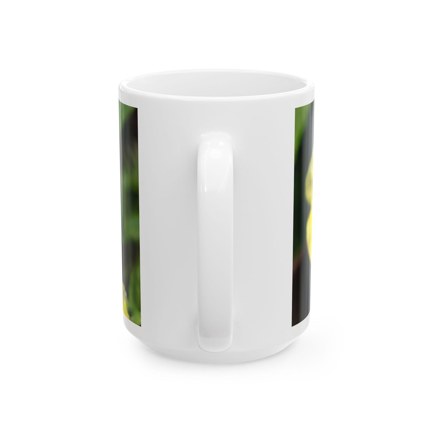 Pansies - White interior mug
