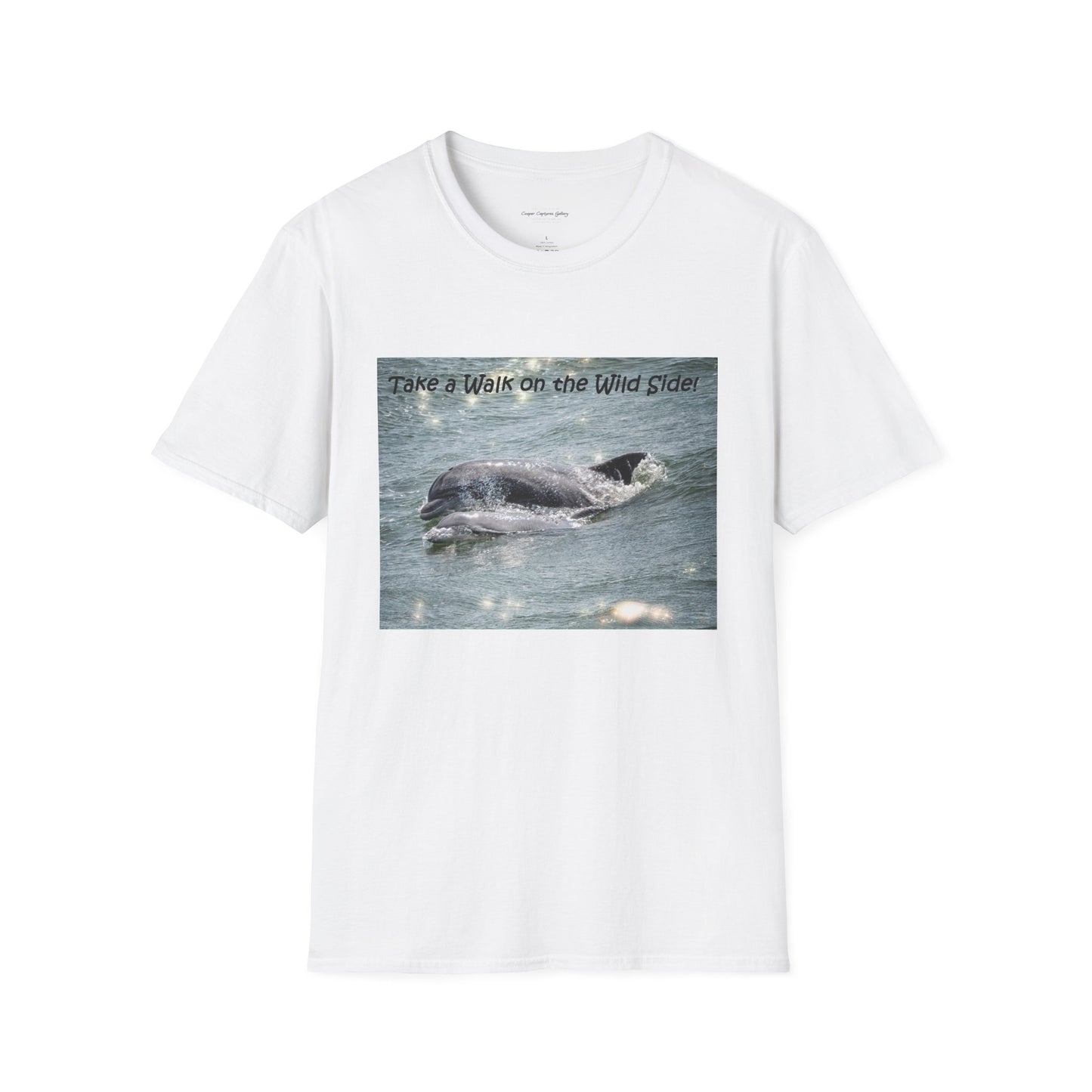 Playful dolphin and baby in the ocean - T-shirt