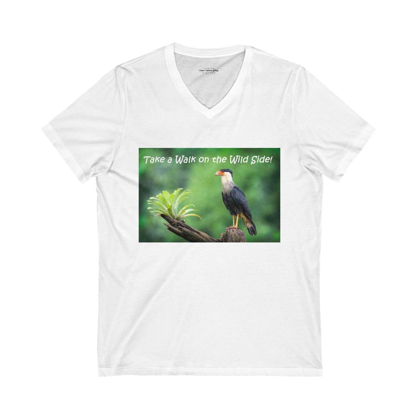 Costa Rican Caracara in full display - V-Neck Tee-Shirt