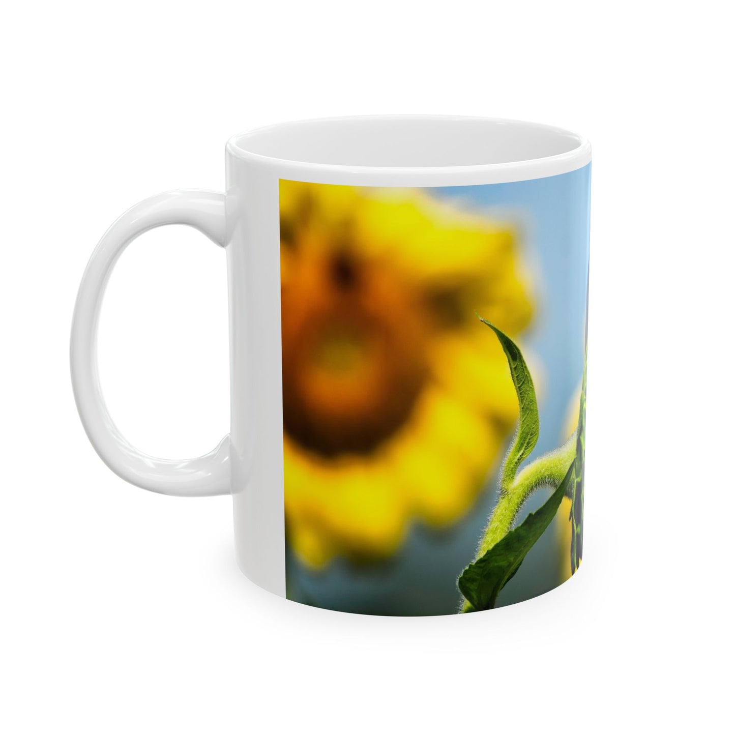 Indigo Bunting - White interior mug
