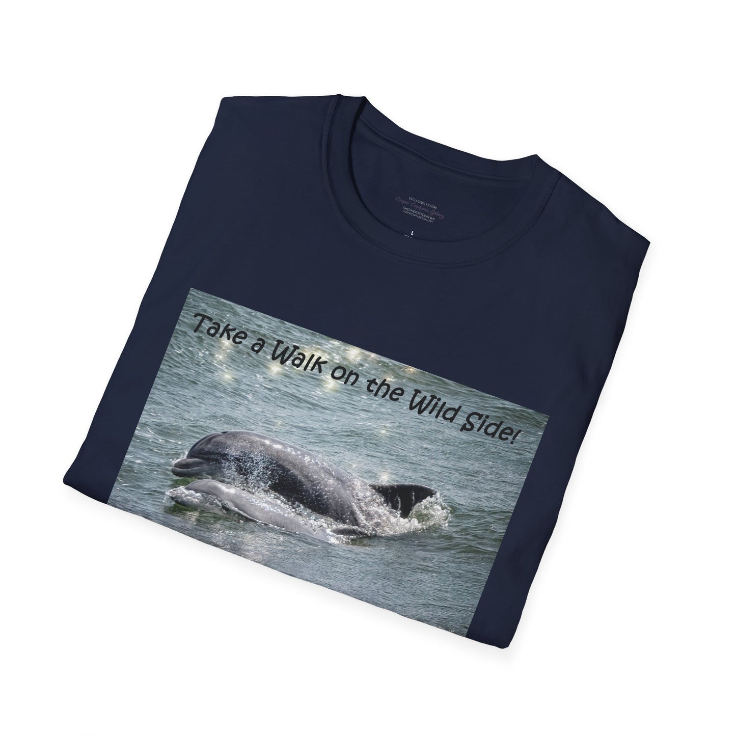 Playful dolphin and baby in the ocean - T-shirt