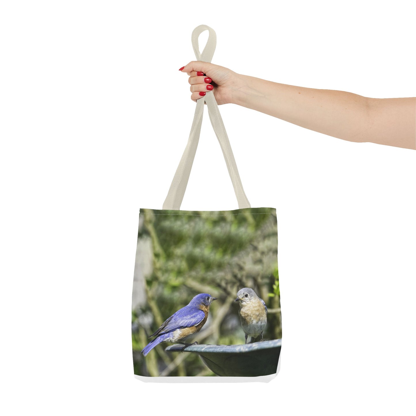 Bluebirds Tote Bag - Nature-Inspired Eco-Friendly Shopping Bag