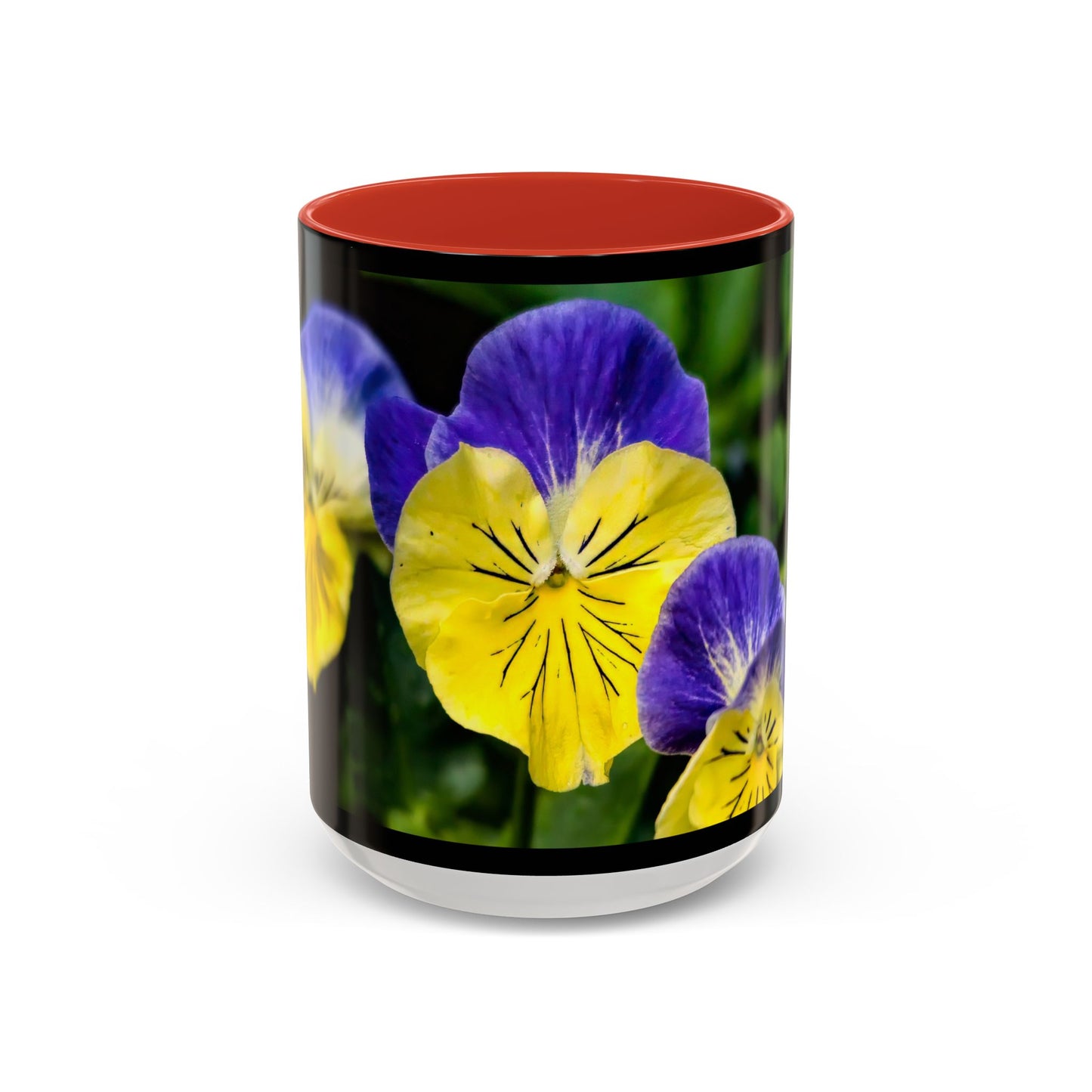 Pansies - Variable color interior mug