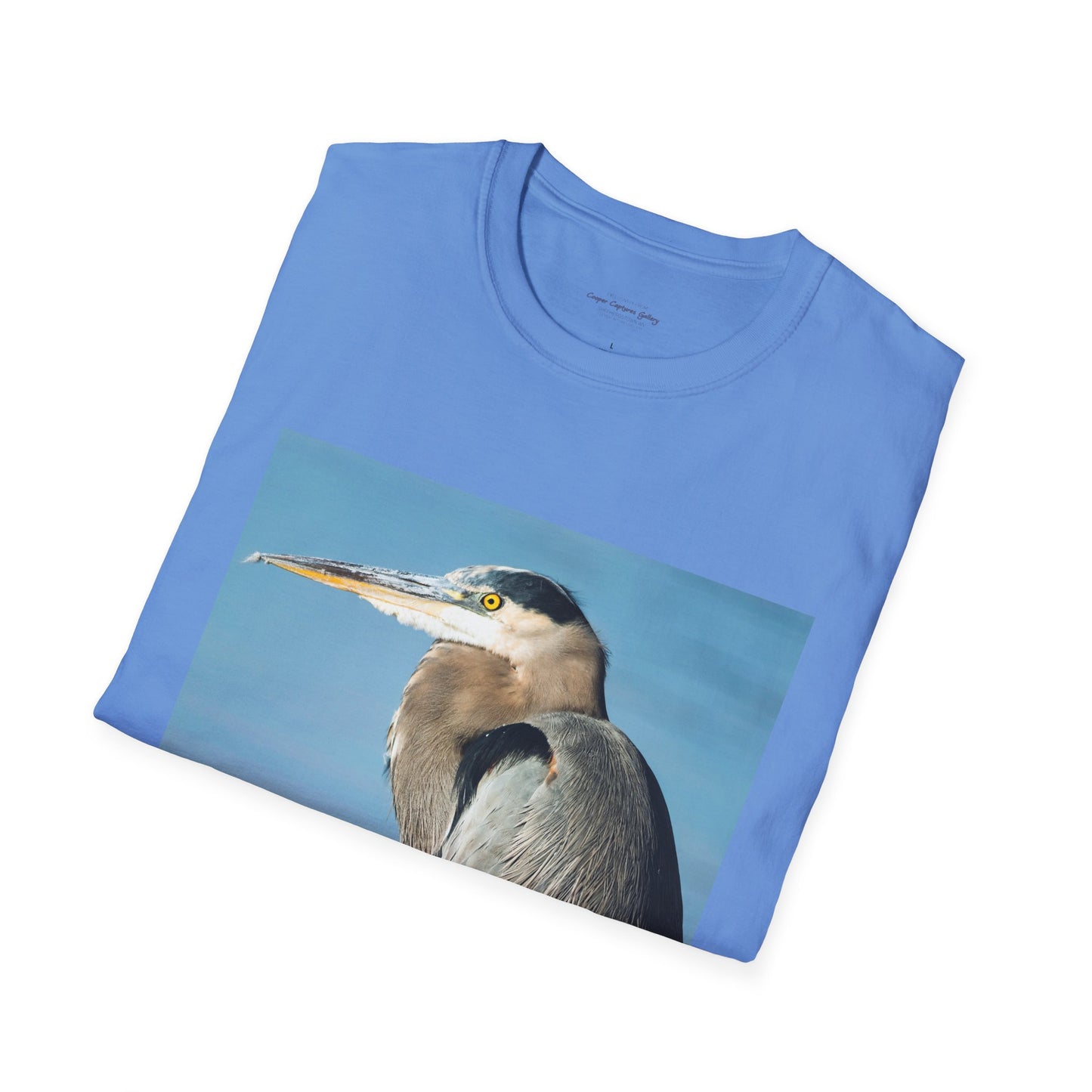 Stunning Great Blue Heron head study - T-shirt