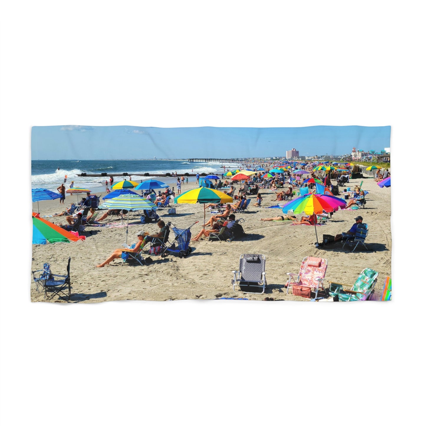 Beach Scene Beach Towel