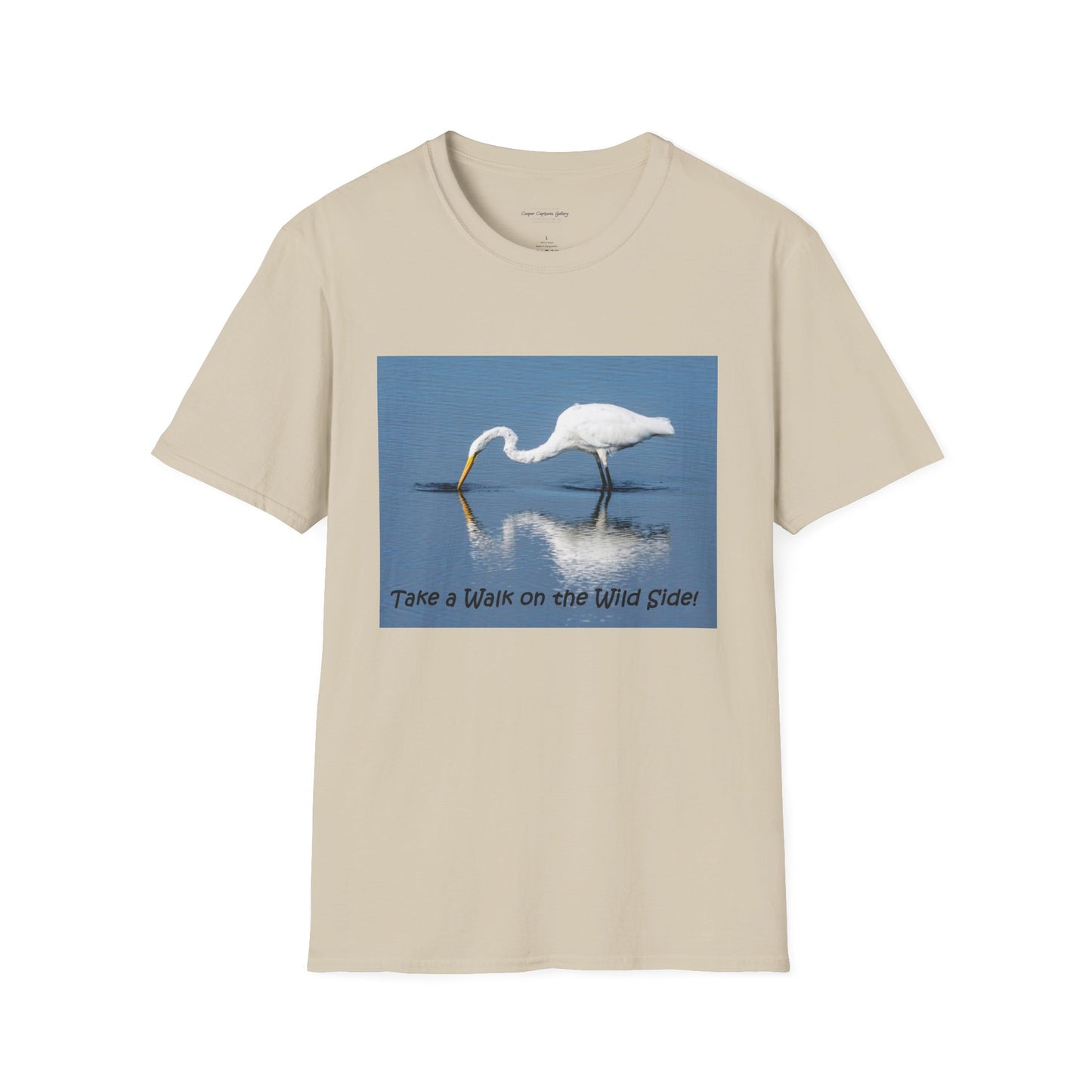 Regal Egret fishing for food - T-shirt