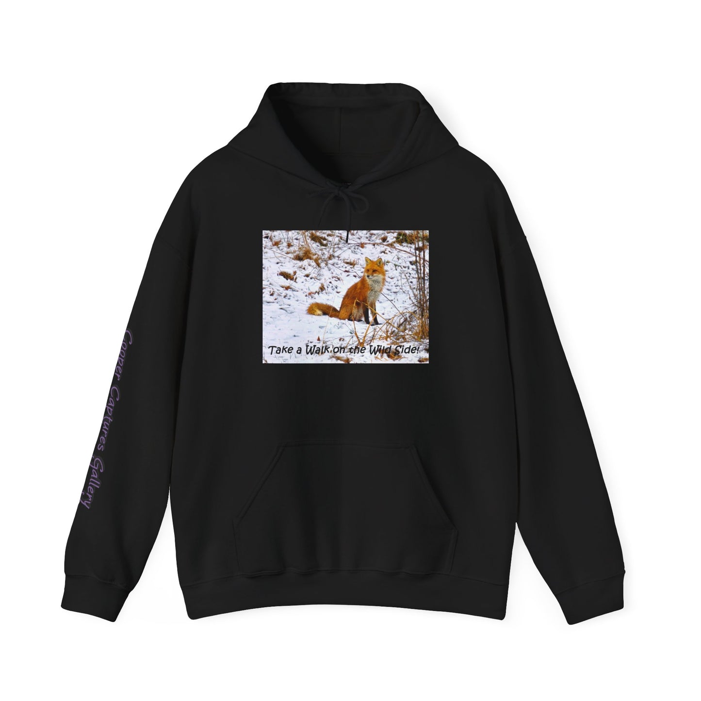 Red Fox in winter time - Heavy Blend™ Hooded Sweatshirt