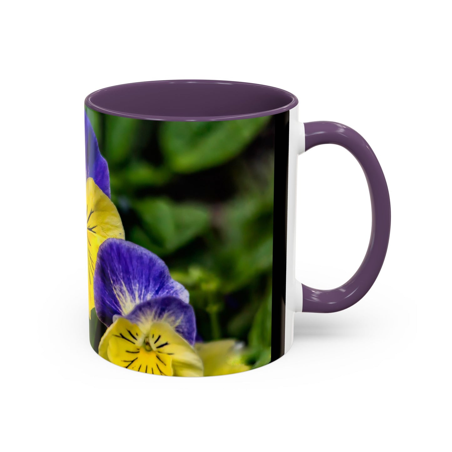 Pansies - Variable color interior mug