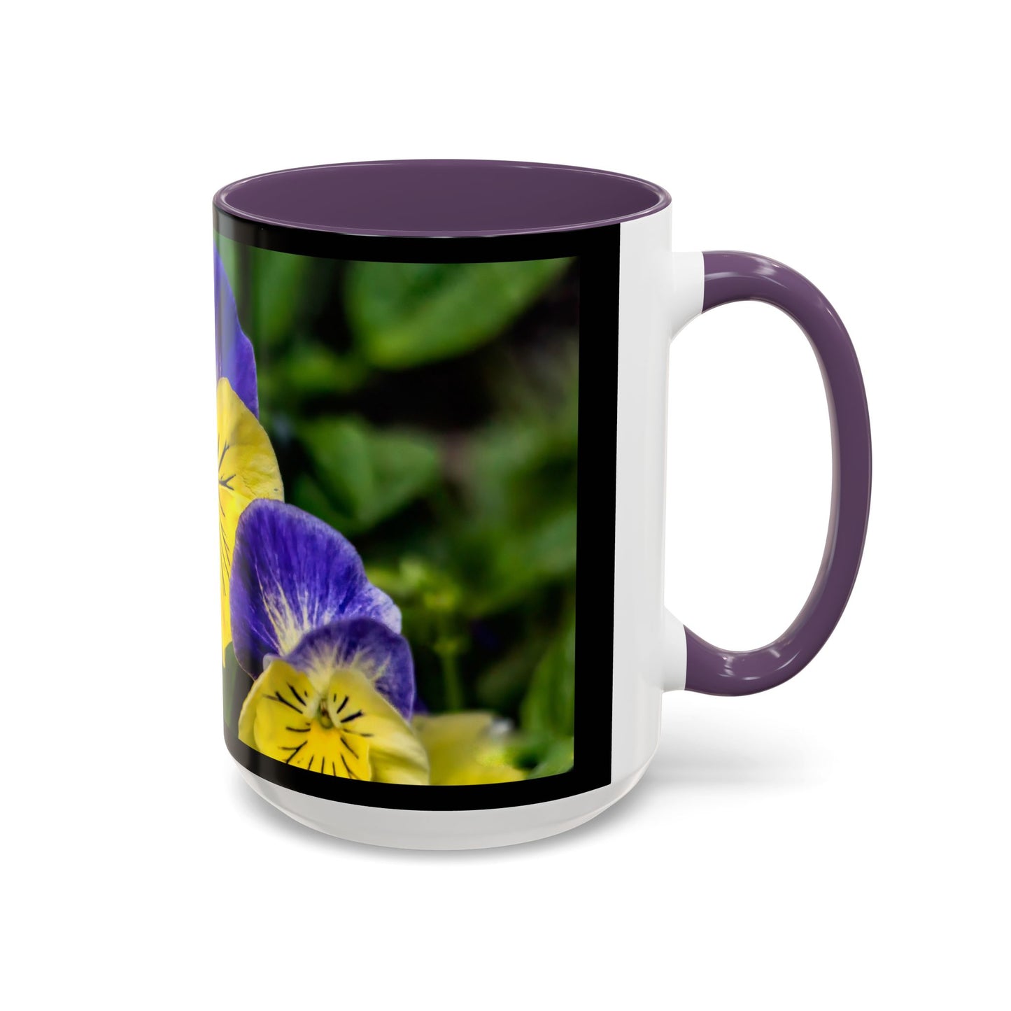 Pansies - Variable color interior mug