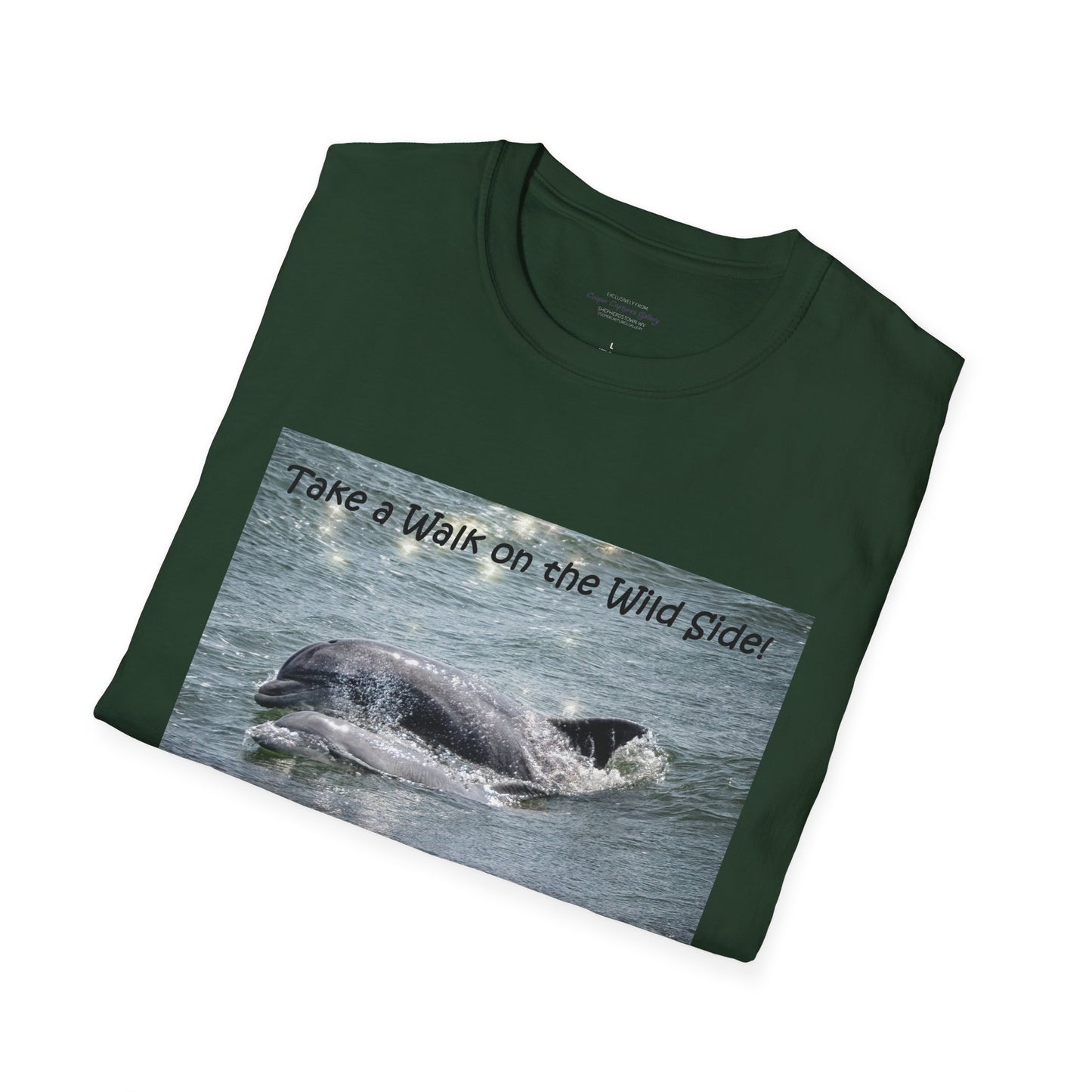 Playful dolphin and baby in the ocean - T-shirt