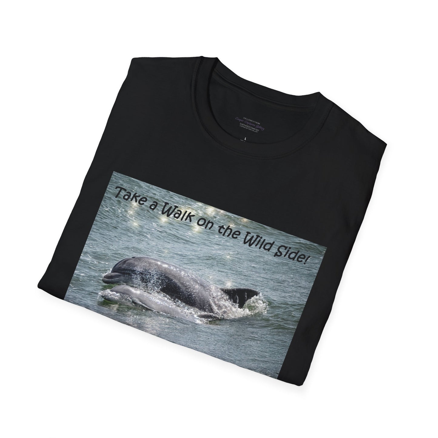 Playful dolphin and baby in the ocean - T-shirt