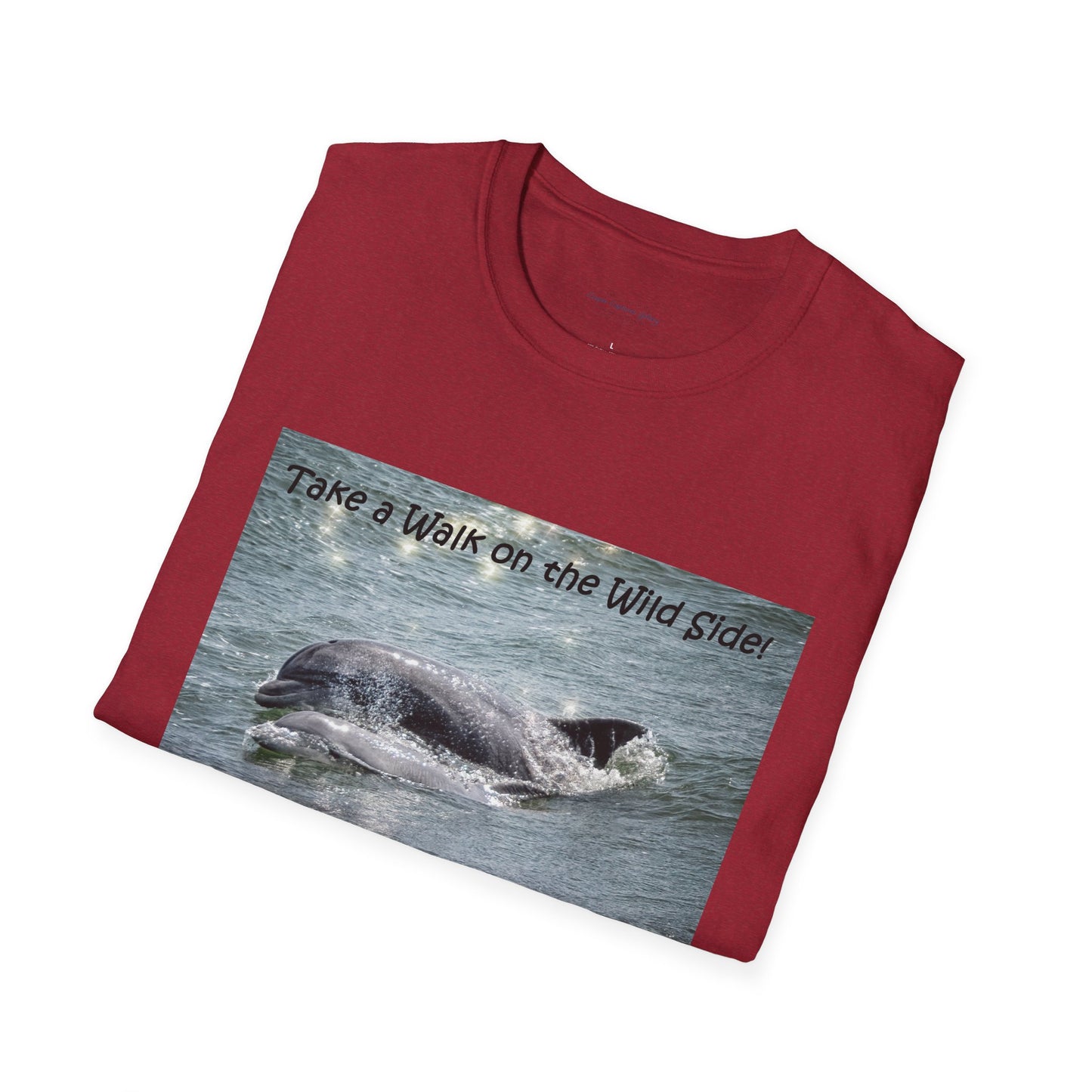 Playful dolphin and baby in the ocean - T-shirt