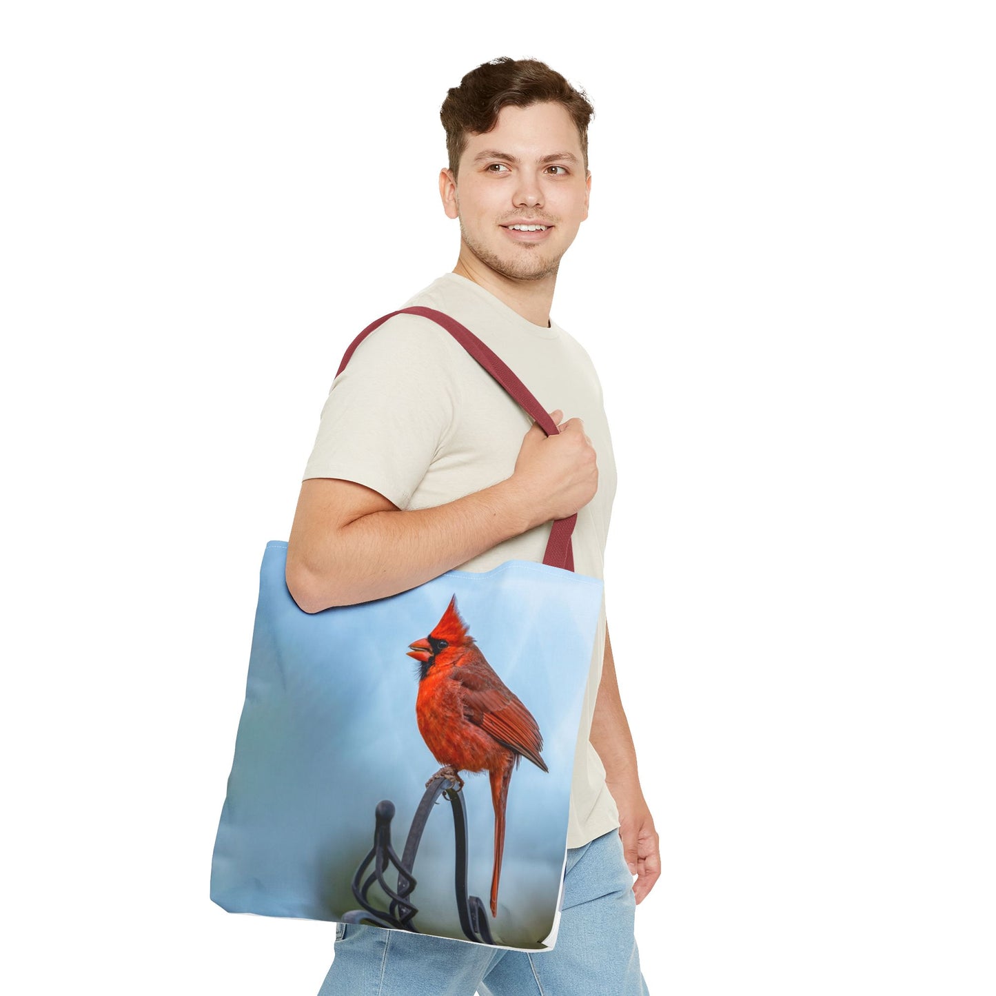 Cardinal Love Tote Bag - Nature-Inspired Eco-Friendly Carryall