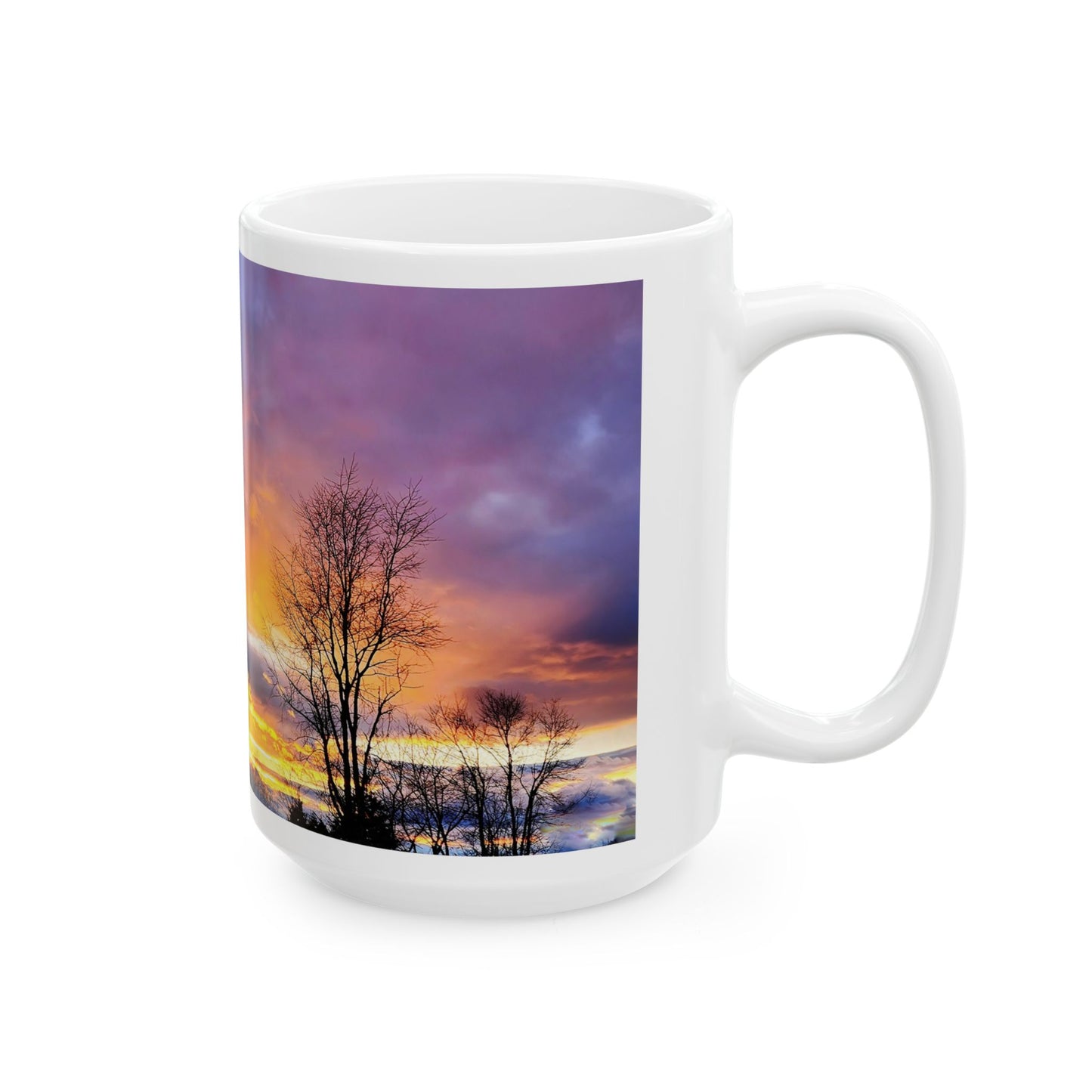 Scenic Sunset - White interior mug