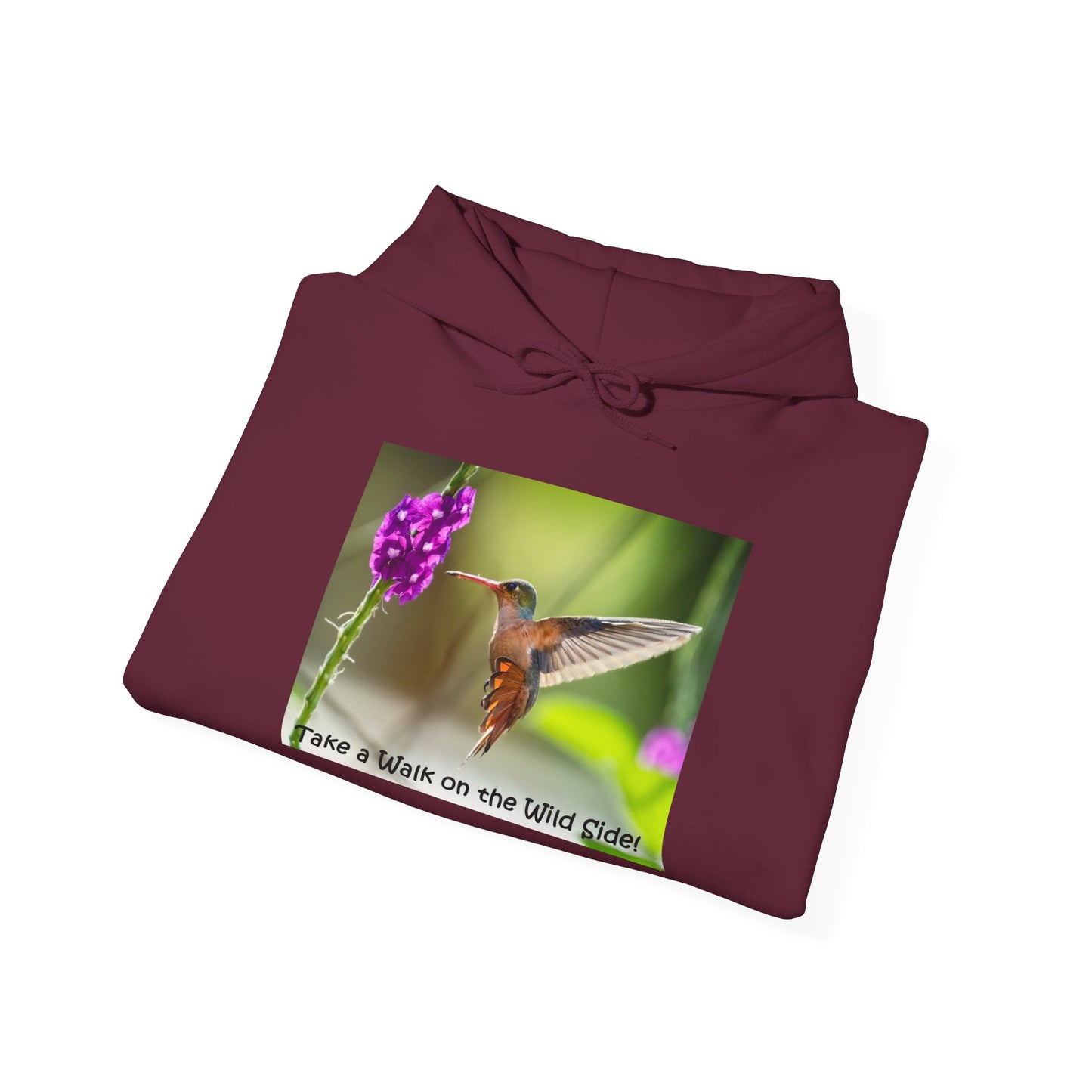 Costa Rican Rufous-tailed Hummingbird in flight - Heavy Blend™ Hooded Sweatshirt