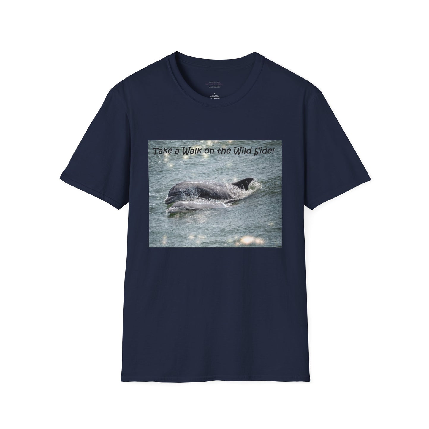 Playful dolphin and baby in the ocean - T-shirt