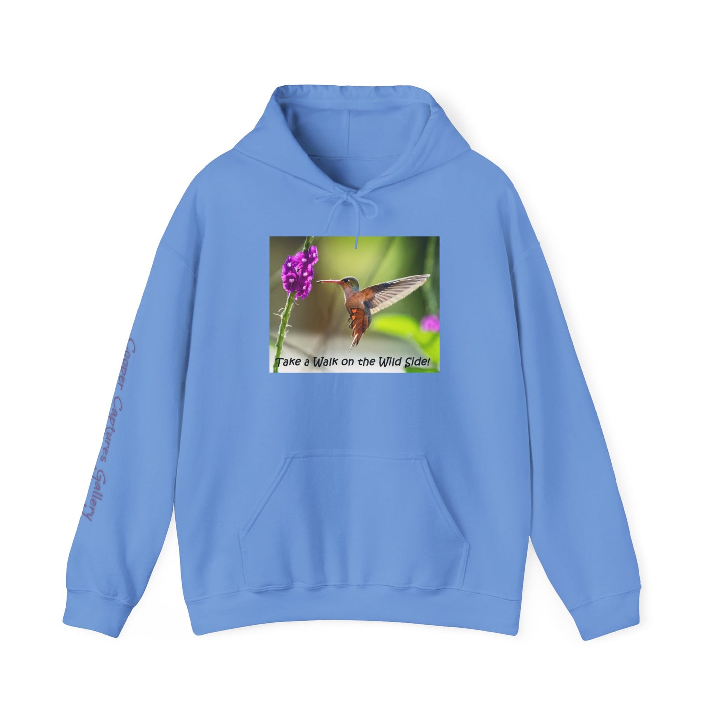 Costa Rican Rufous-tailed Hummingbird in flight - Heavy Blend™ Hooded Sweatshirt