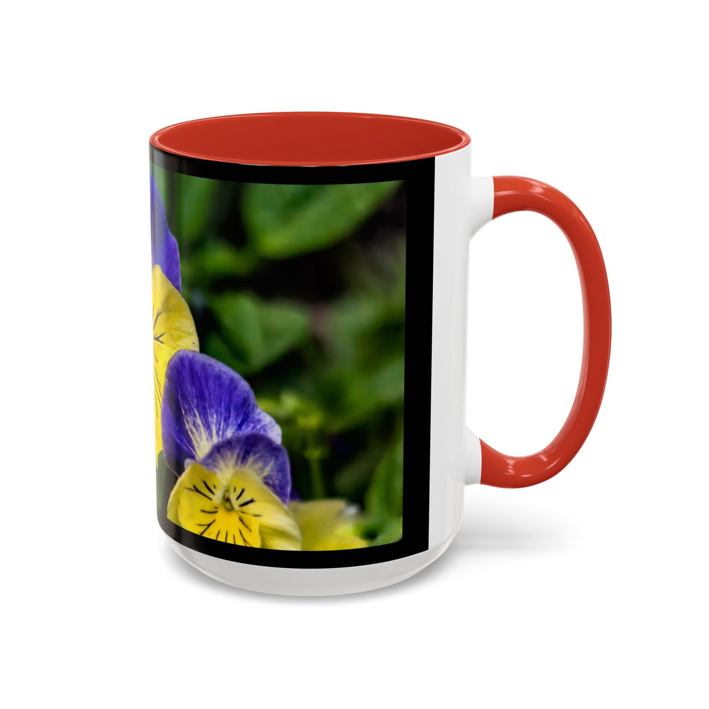 Pansies - Variable color interior mug