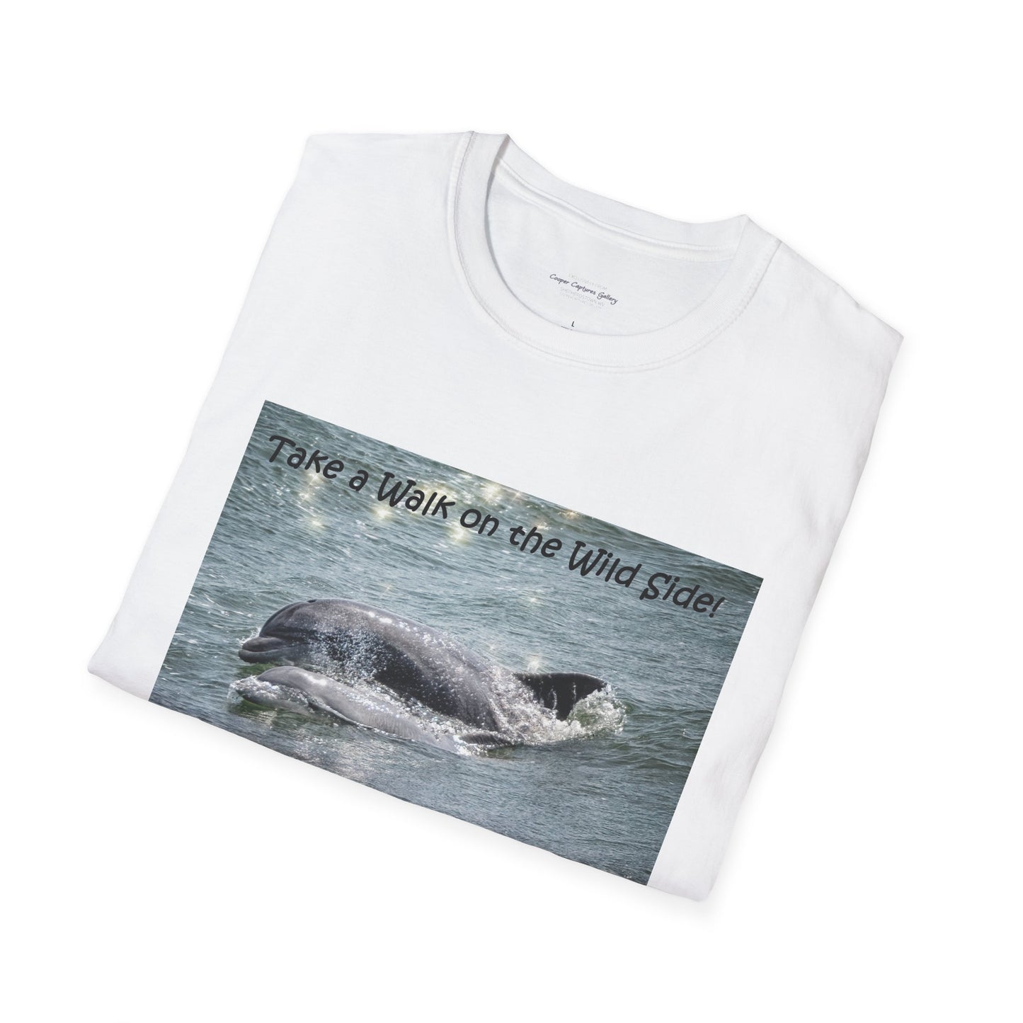 Playful dolphin and baby in the ocean - T-shirt