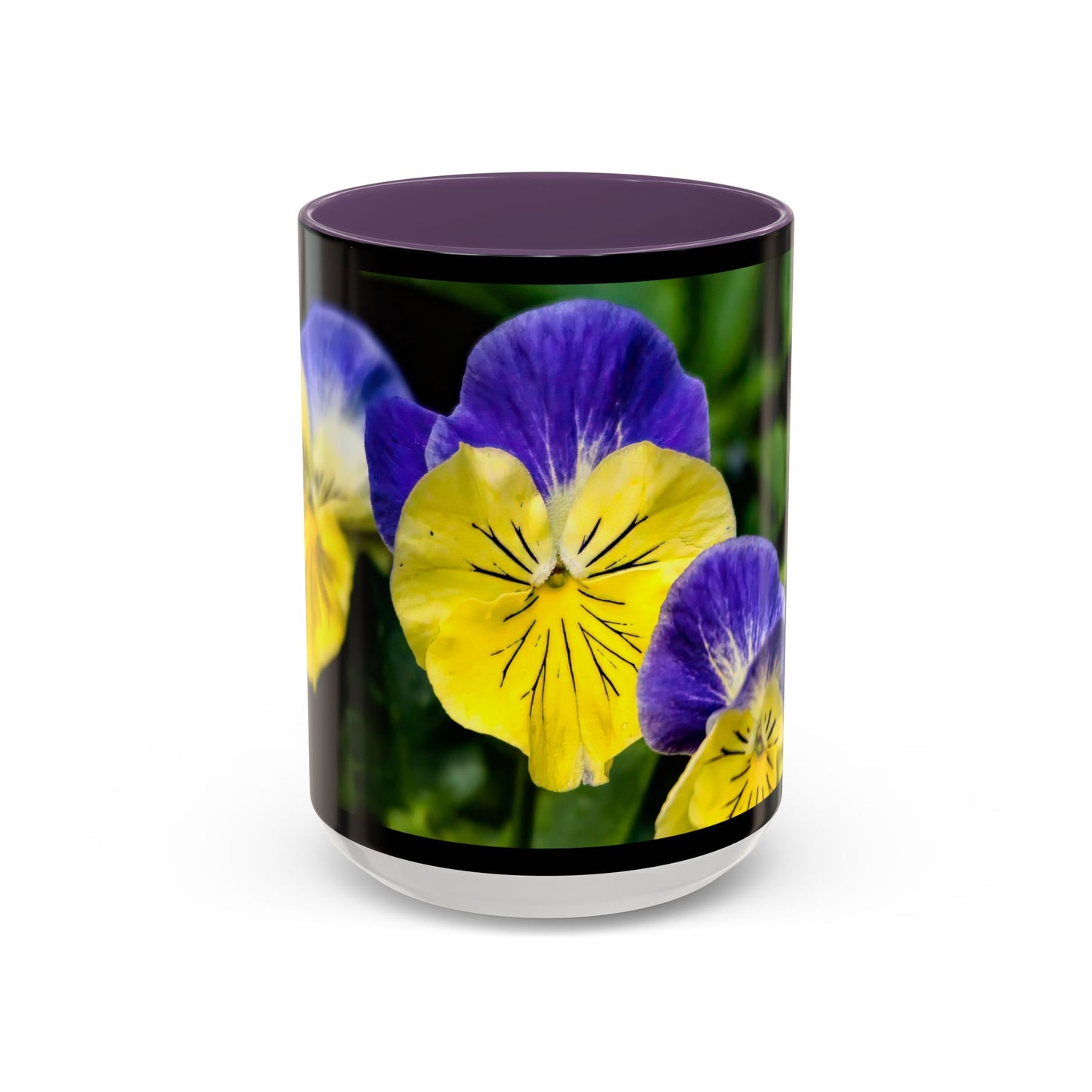 Pansies - Variable color interior mug