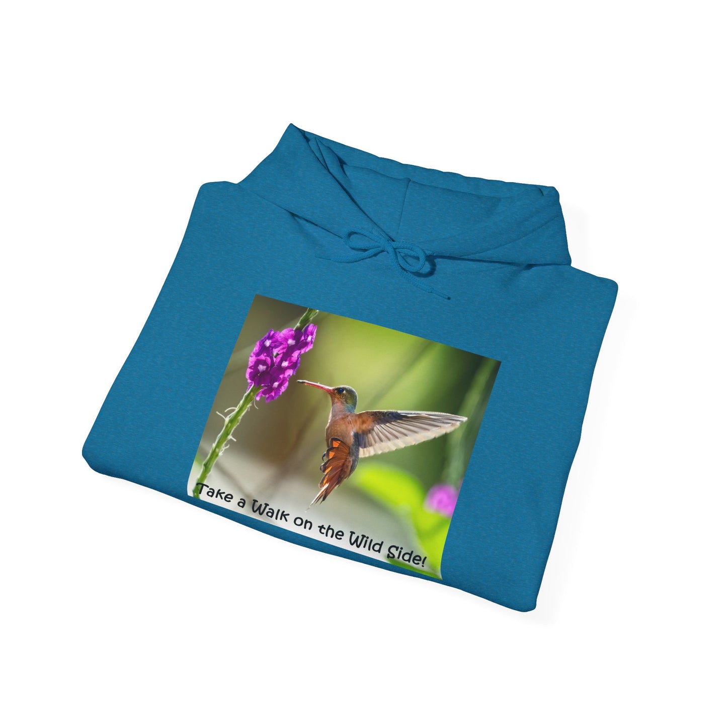 Costa Rican Rufous-tailed Hummingbird in flight - Heavy Blend™ Hooded Sweatshirt