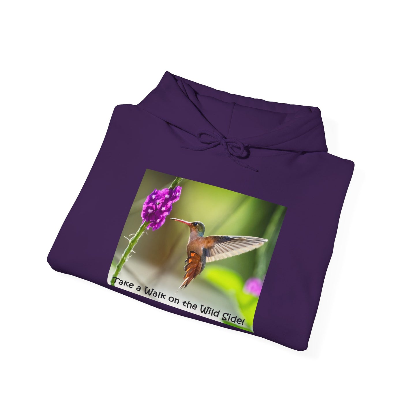 Costa Rican Rufous-tailed Hummingbird in flight - Heavy Blend™ Hooded Sweatshirt