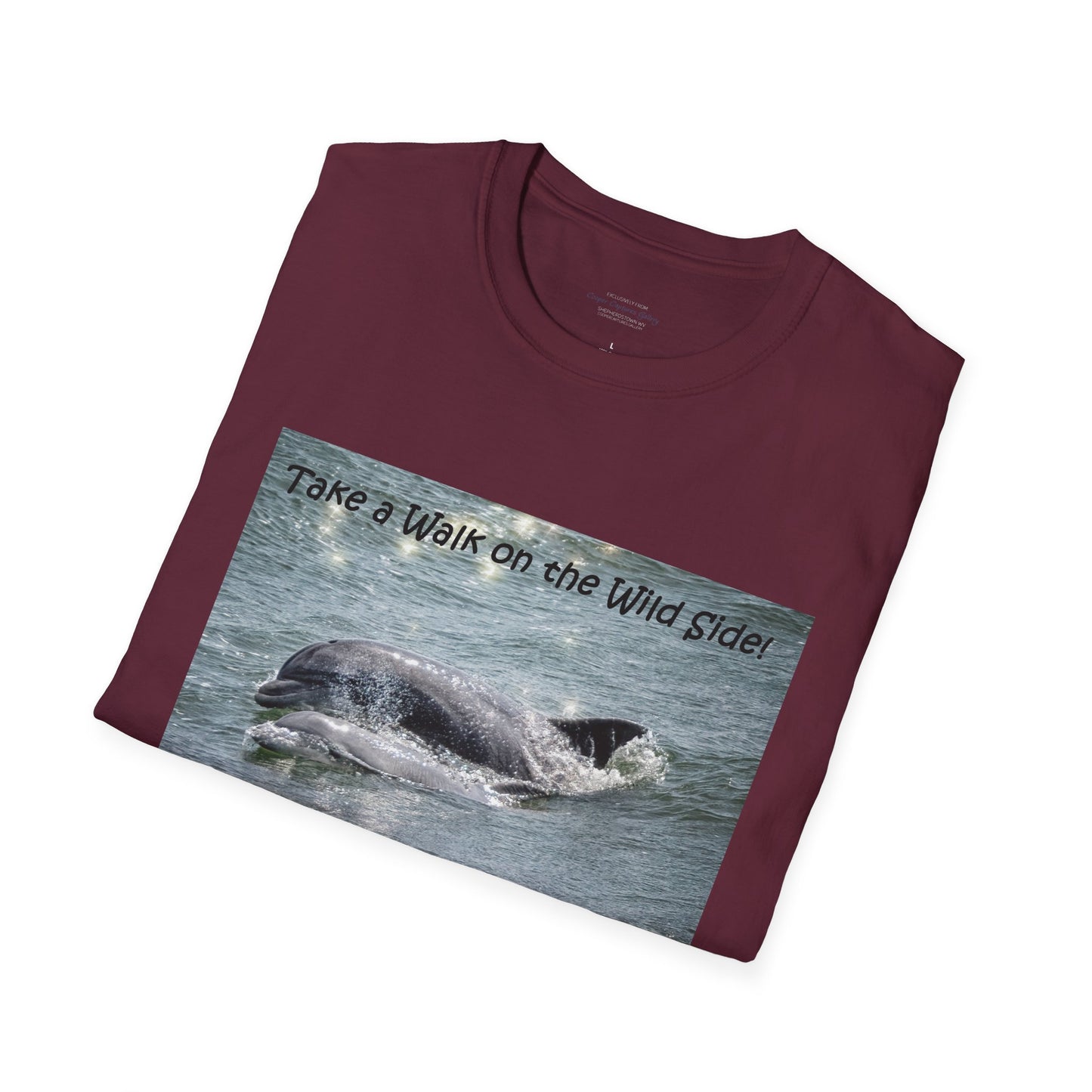 Playful dolphin and baby in the ocean - T-shirt