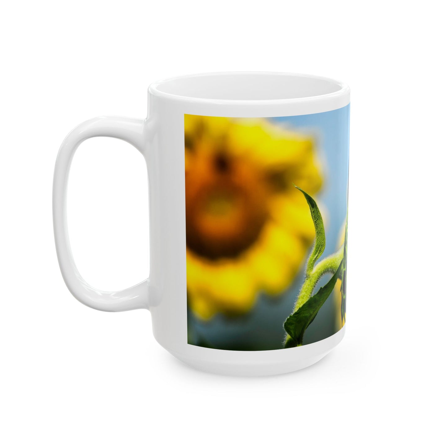 Indigo Bunting - White interior mug