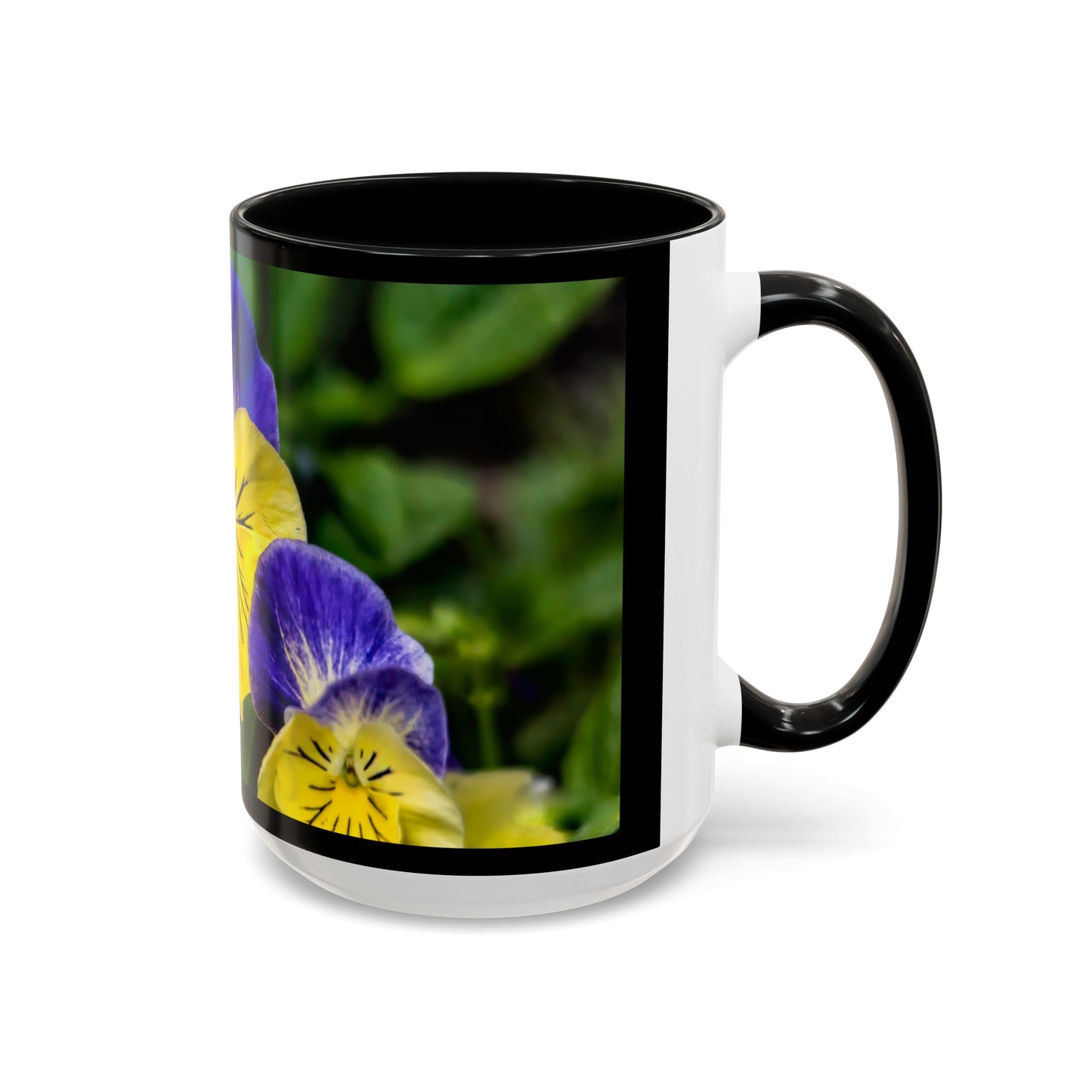 Pansies - Variable color interior mug