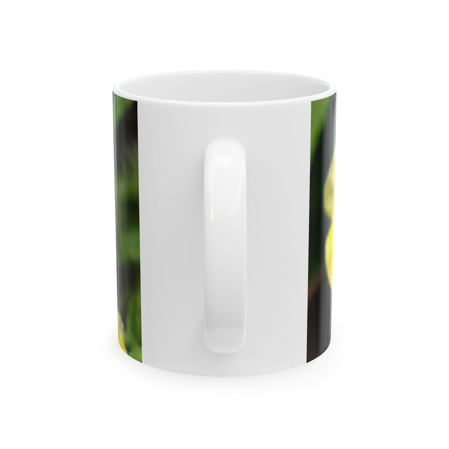 Pansies - White interior mug