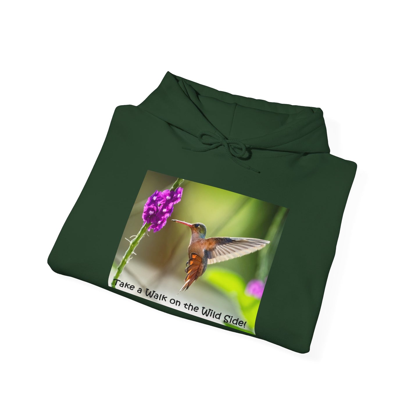 Costa Rican Rufous-tailed Hummingbird in flight - Heavy Blend™ Hooded Sweatshirt