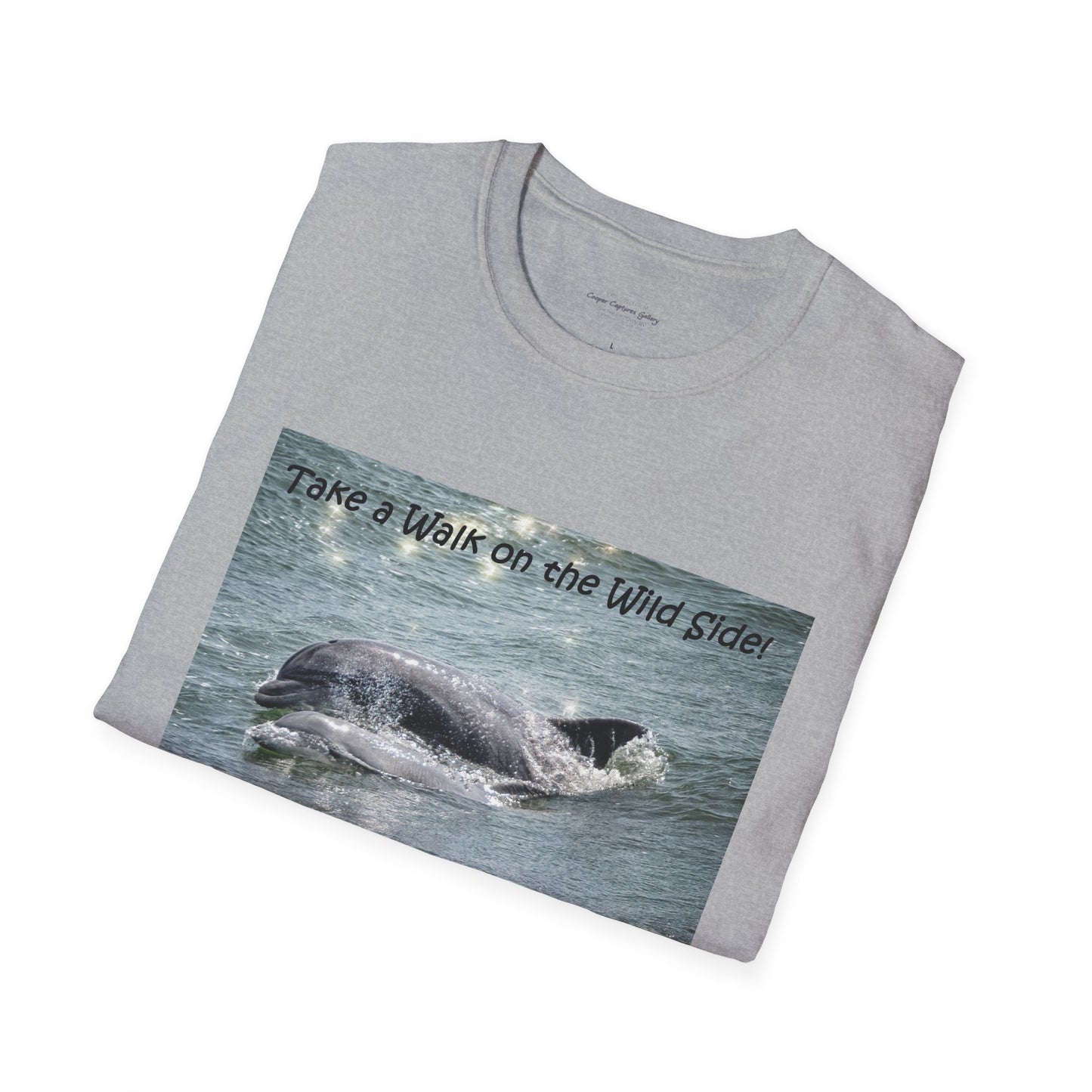 Playful dolphin and baby in the ocean - T-shirt