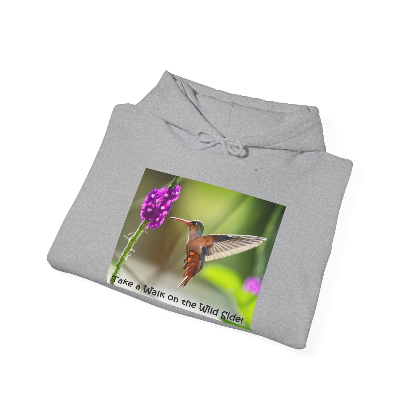Costa Rican Rufous-tailed Hummingbird in flight - Heavy Blend™ Hooded Sweatshirt