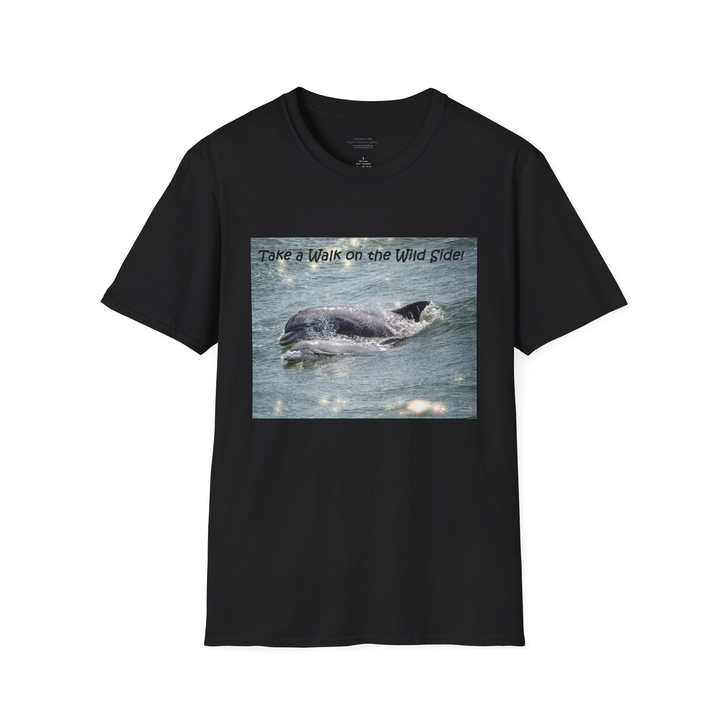 Playful dolphin and baby in the ocean - T-shirt