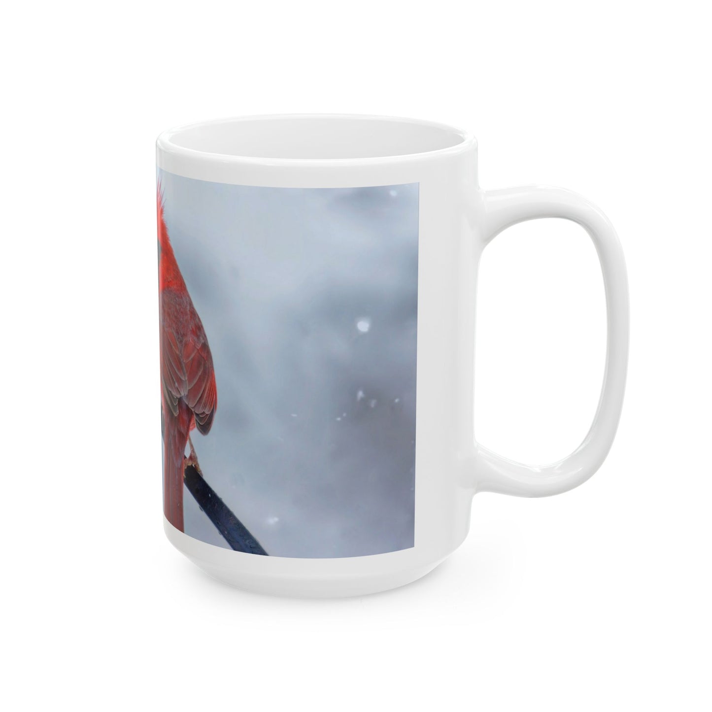 Cardinal Pair - White interior mug