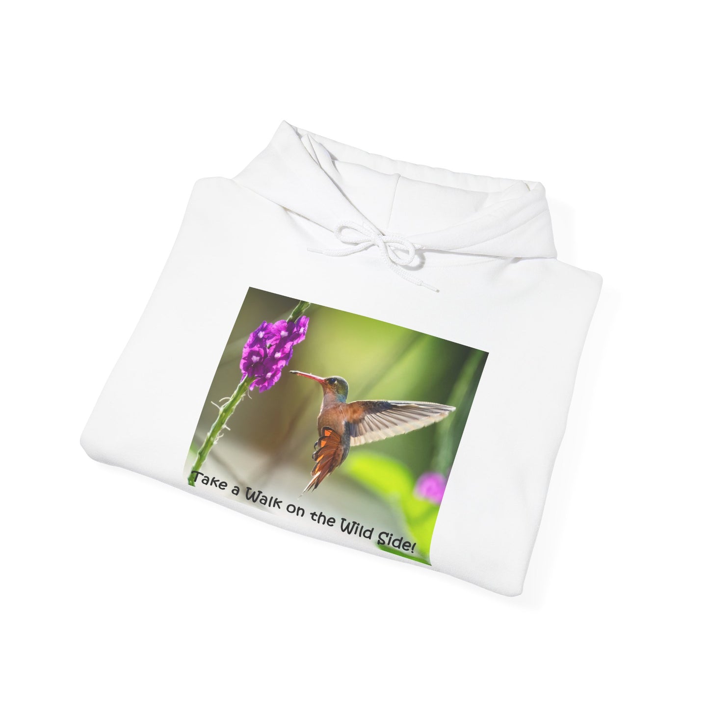 Costa Rican Rufous-tailed Hummingbird in flight - Heavy Blend™ Hooded Sweatshirt