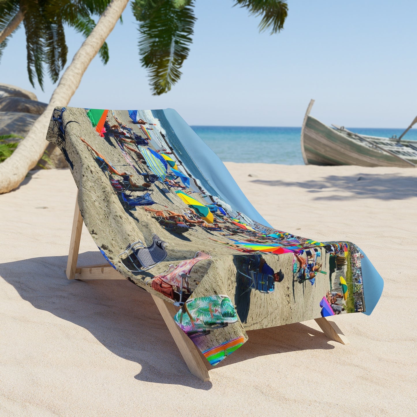 Beach Scene Beach Towel
