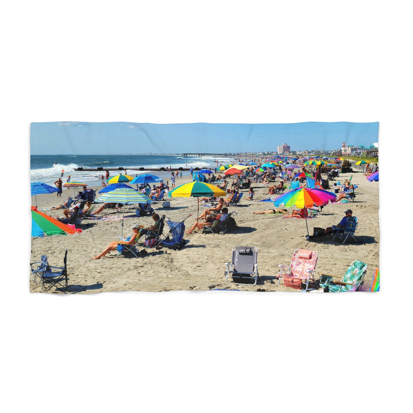 Beach Scene Beach Towel