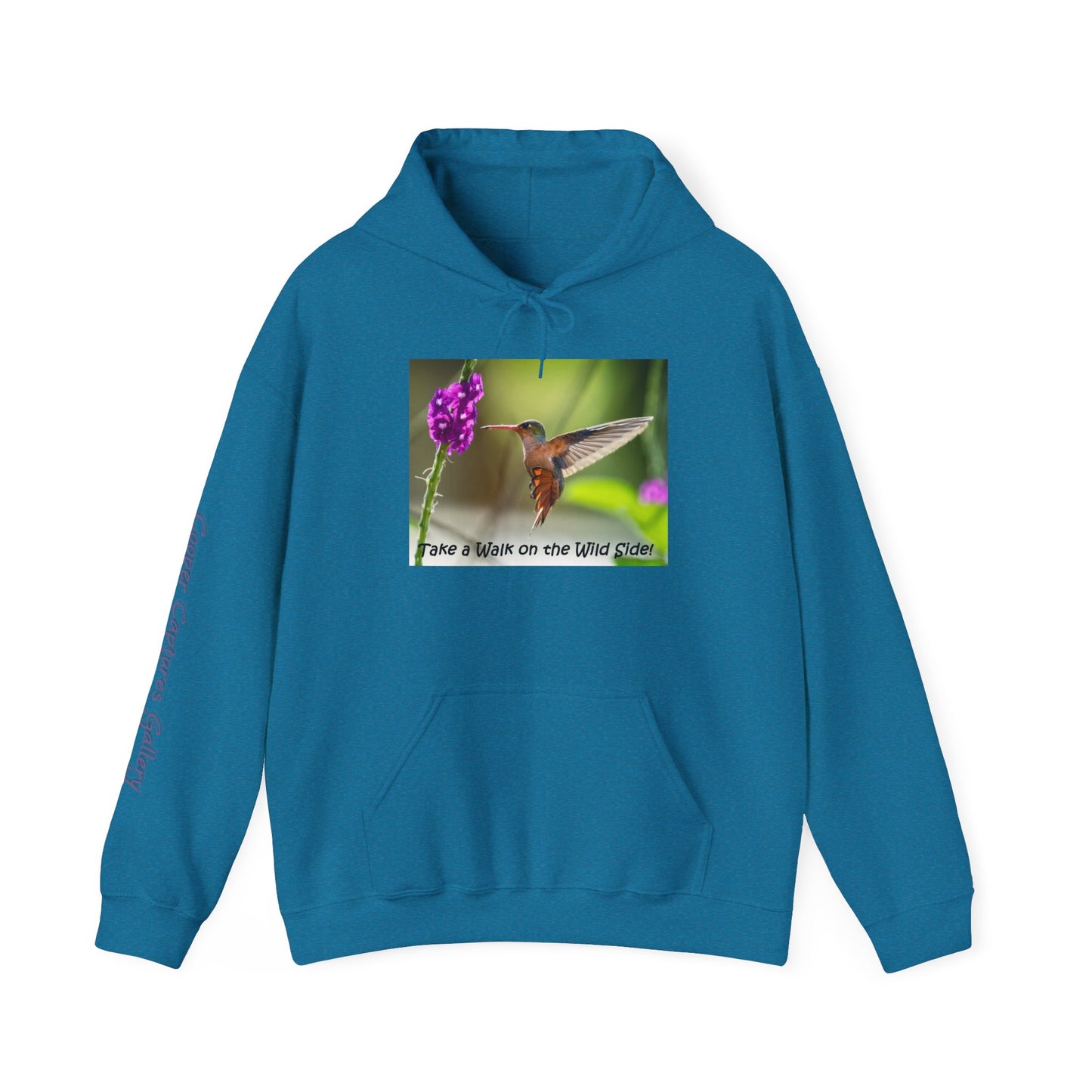 Costa Rican Rufous-tailed Hummingbird in flight - Heavy Blend™ Hooded Sweatshirt
