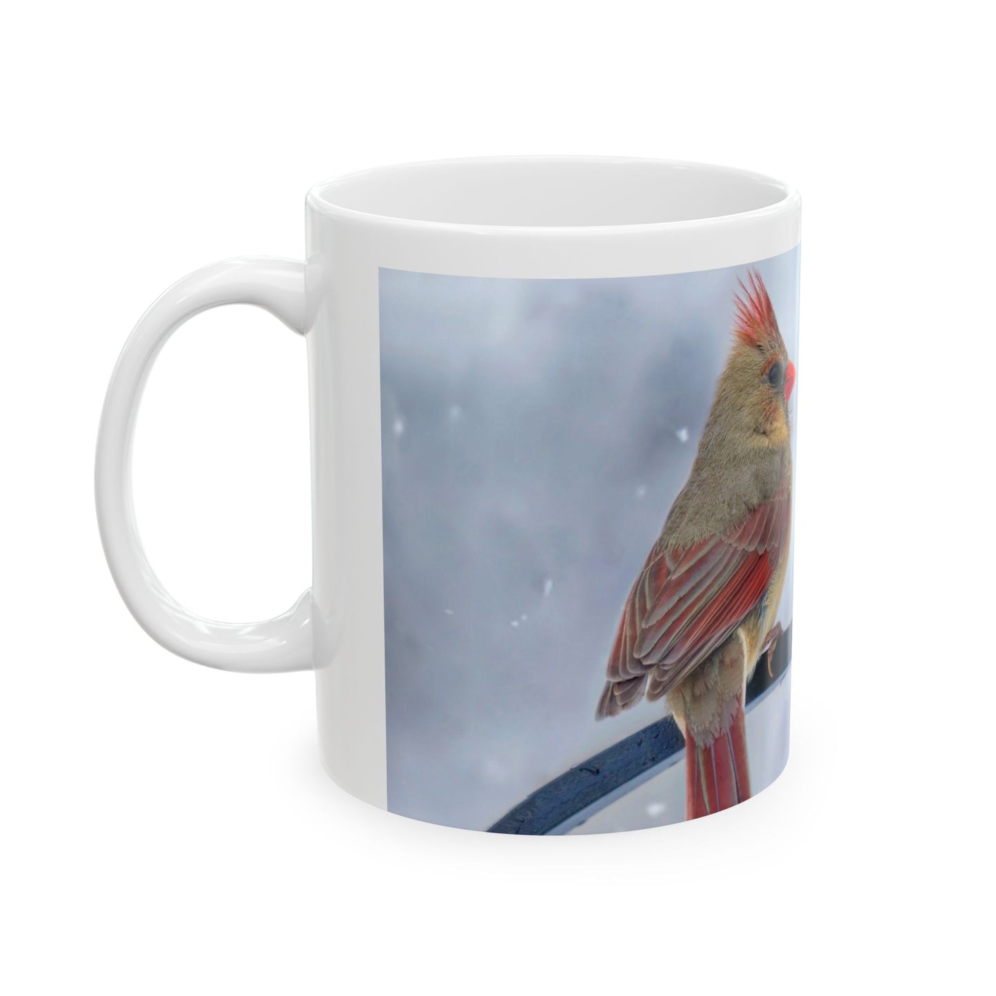 Cardinal Pair - White interior mug