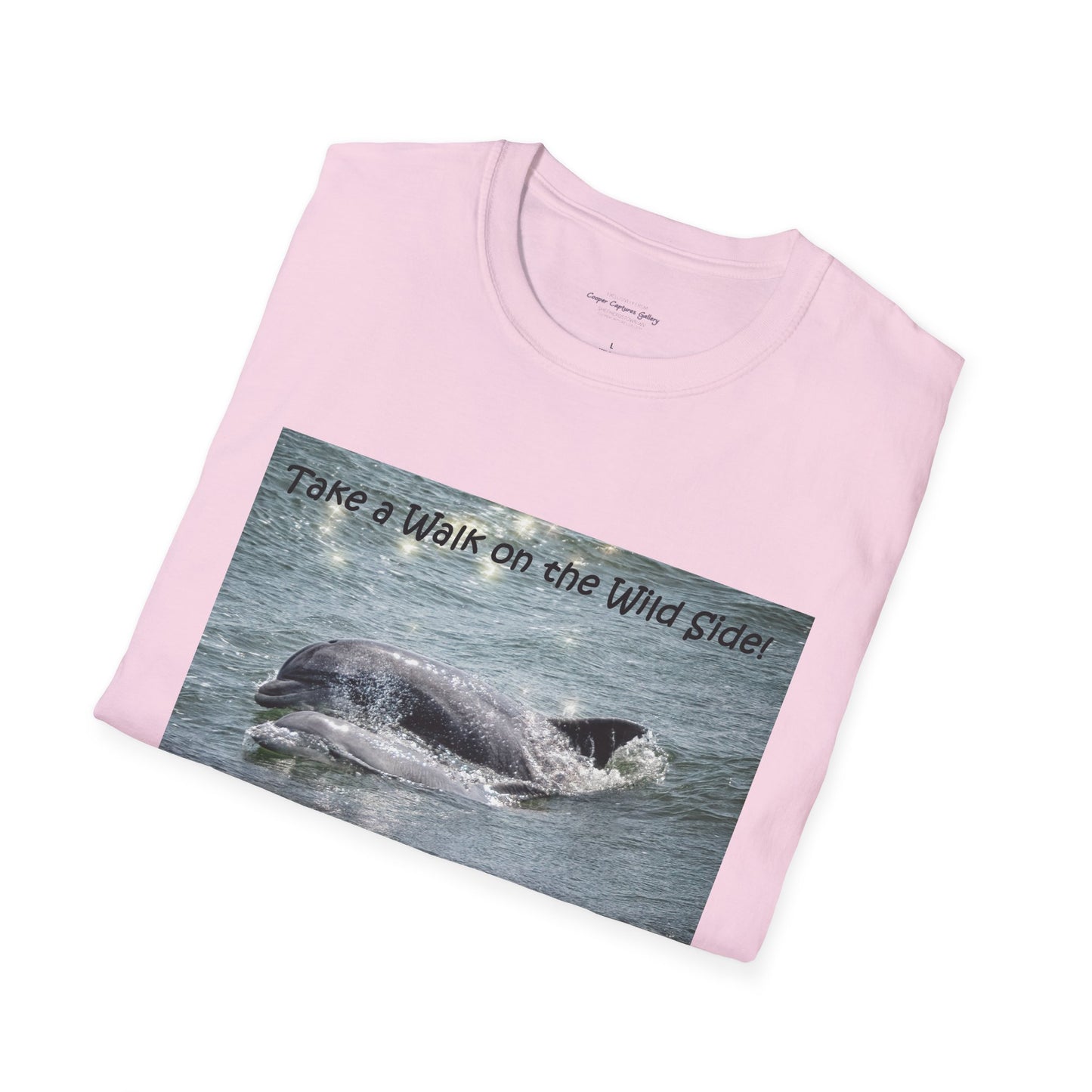 Playful dolphin and baby in the ocean - T-shirt
