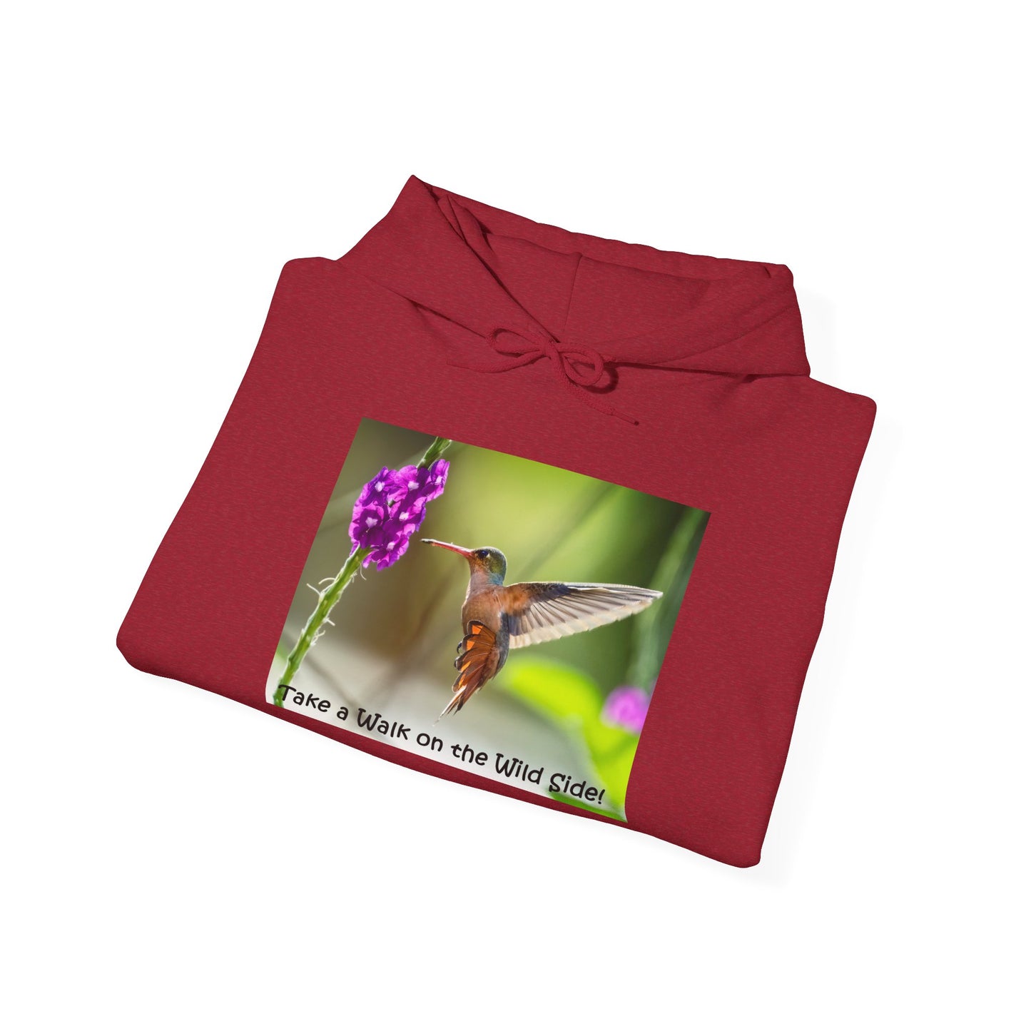Costa Rican Rufous-tailed Hummingbird in flight - Heavy Blend™ Hooded Sweatshirt