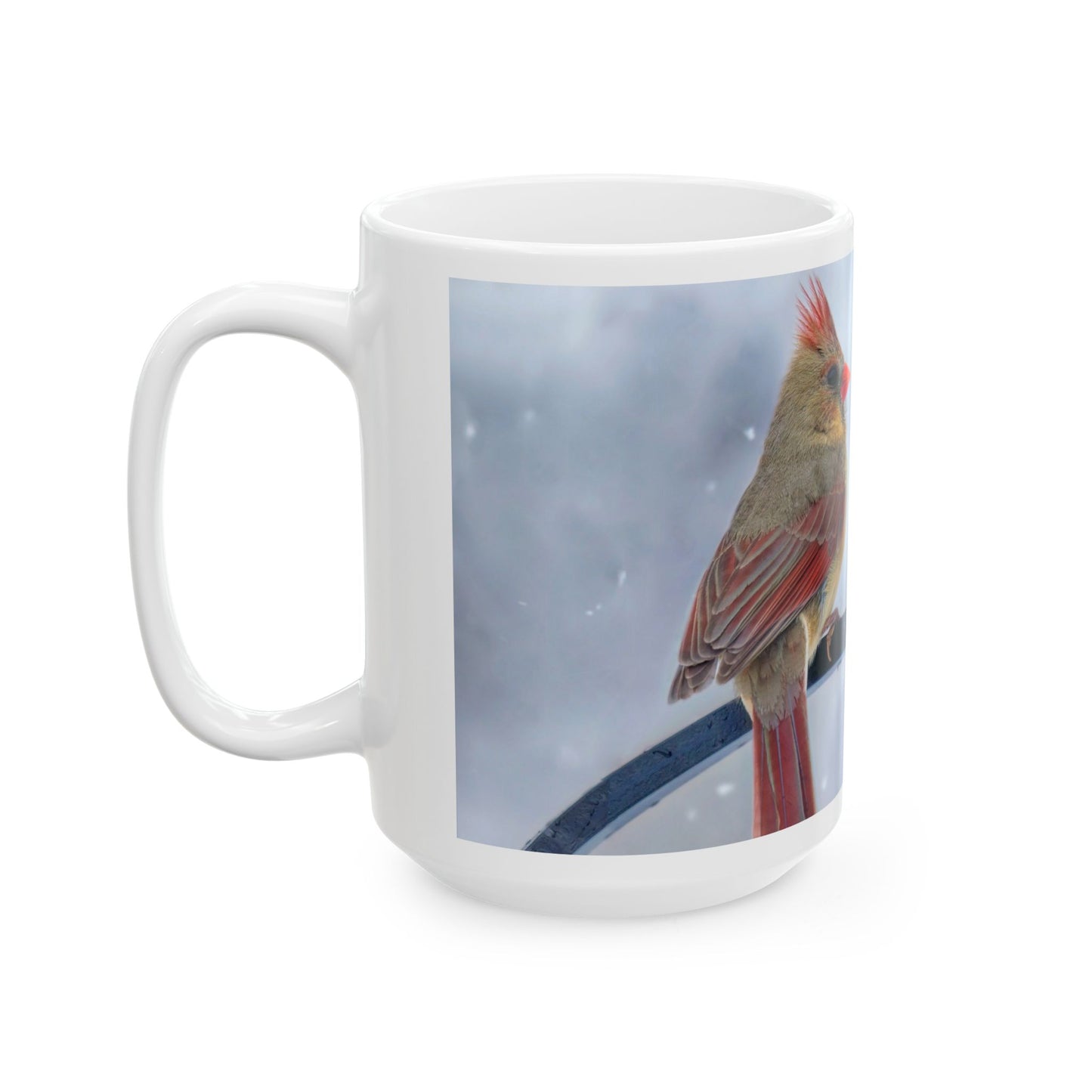 Cardinal Pair - White interior mug