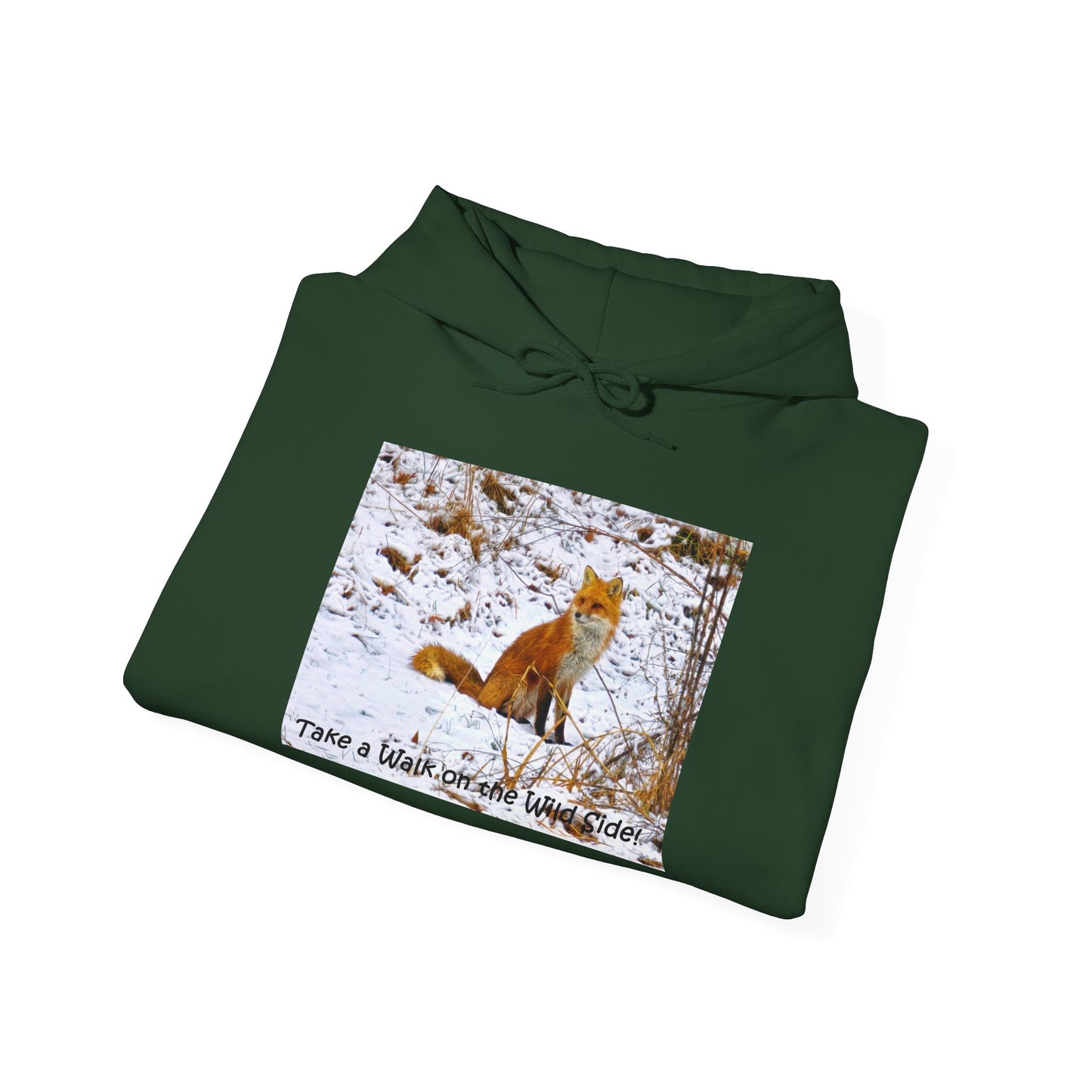 Red Fox in winter time - Heavy Blend™ Hooded Sweatshirt